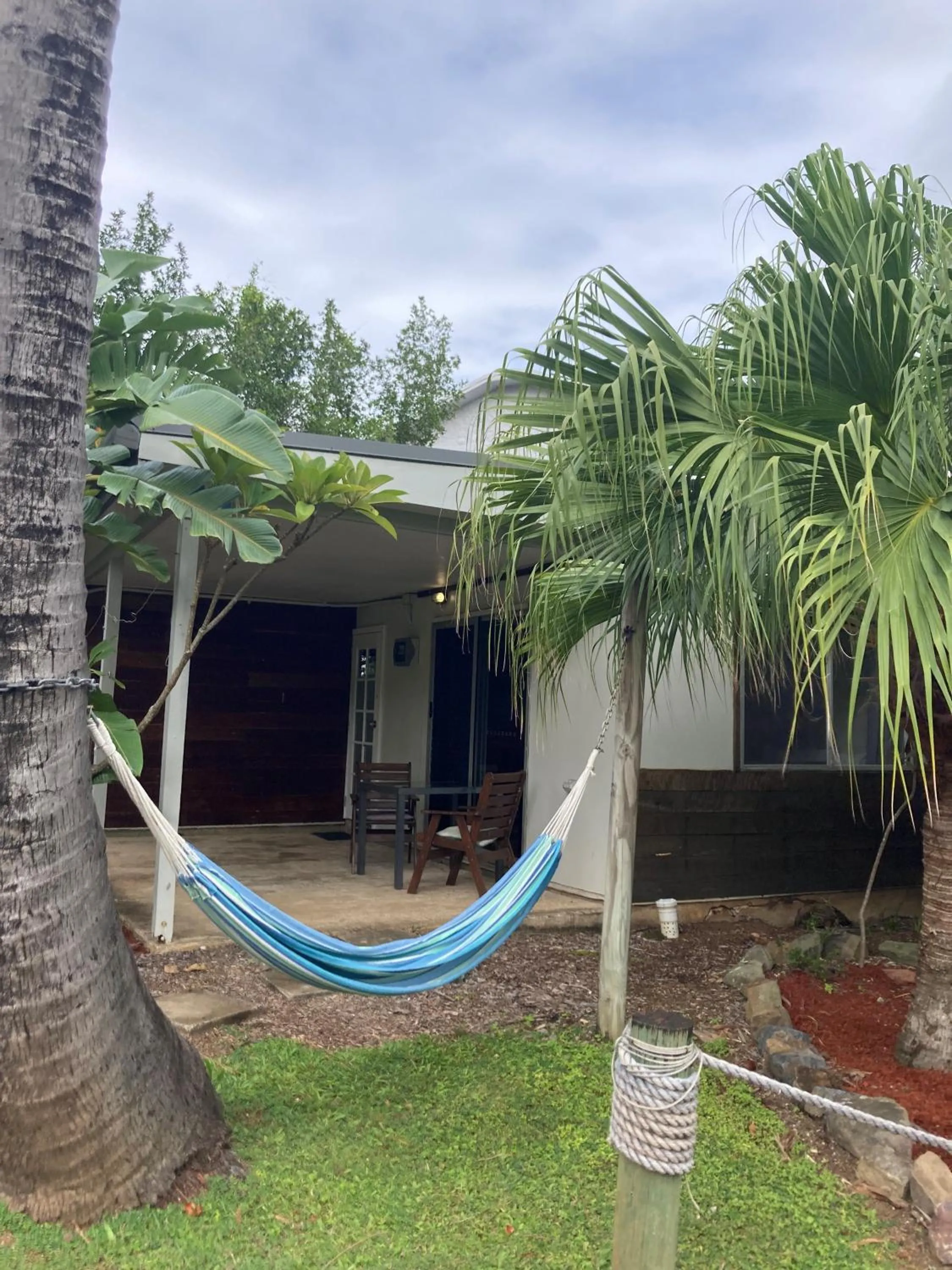 Patio in Bush Village Holiday Cabins