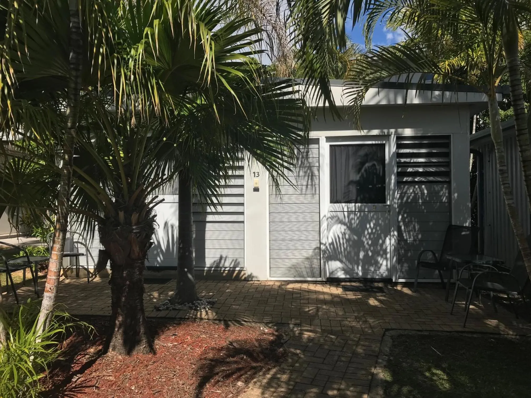 Patio in Bush Village Holiday Cabins