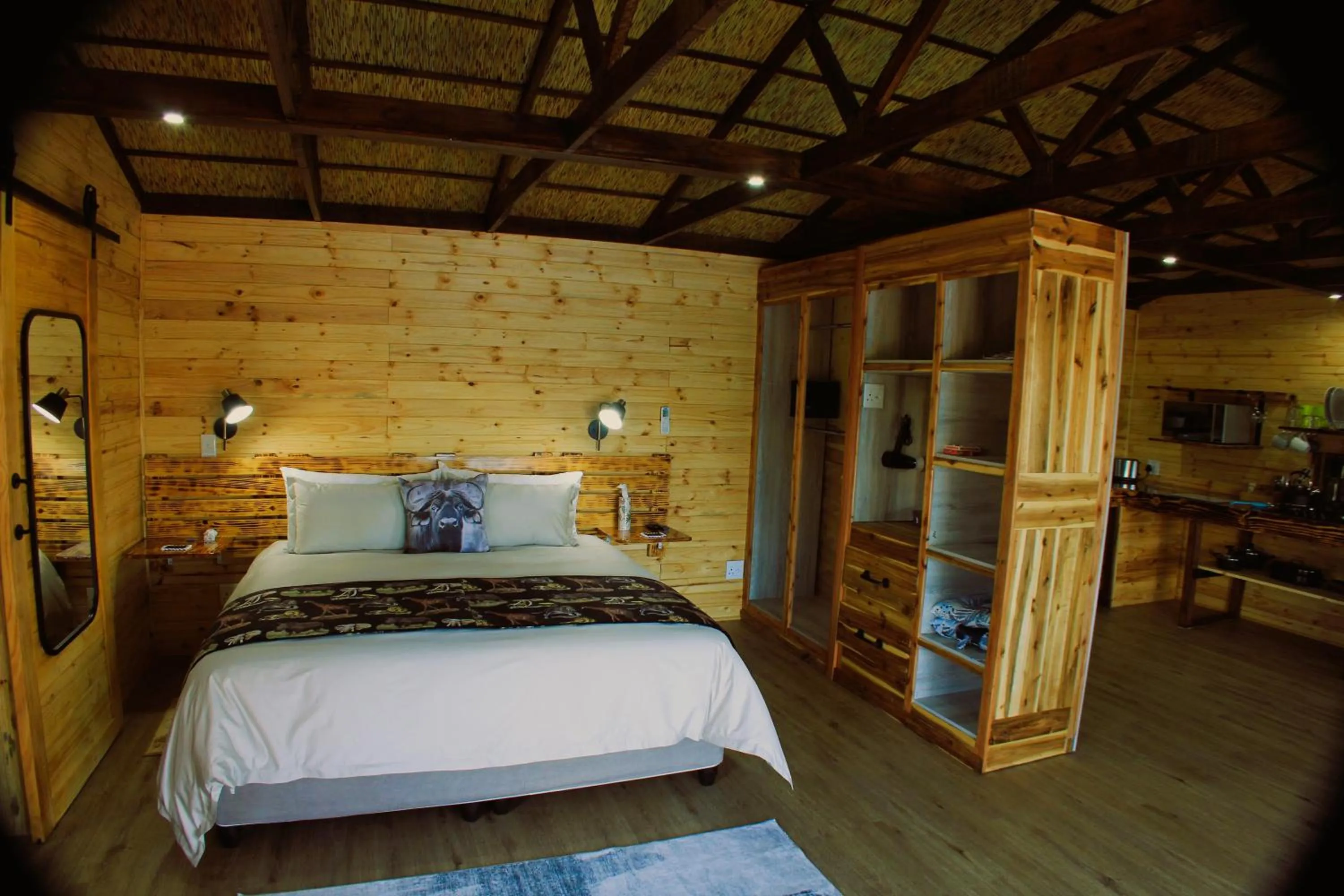 Bed in Abendruhe Lodge