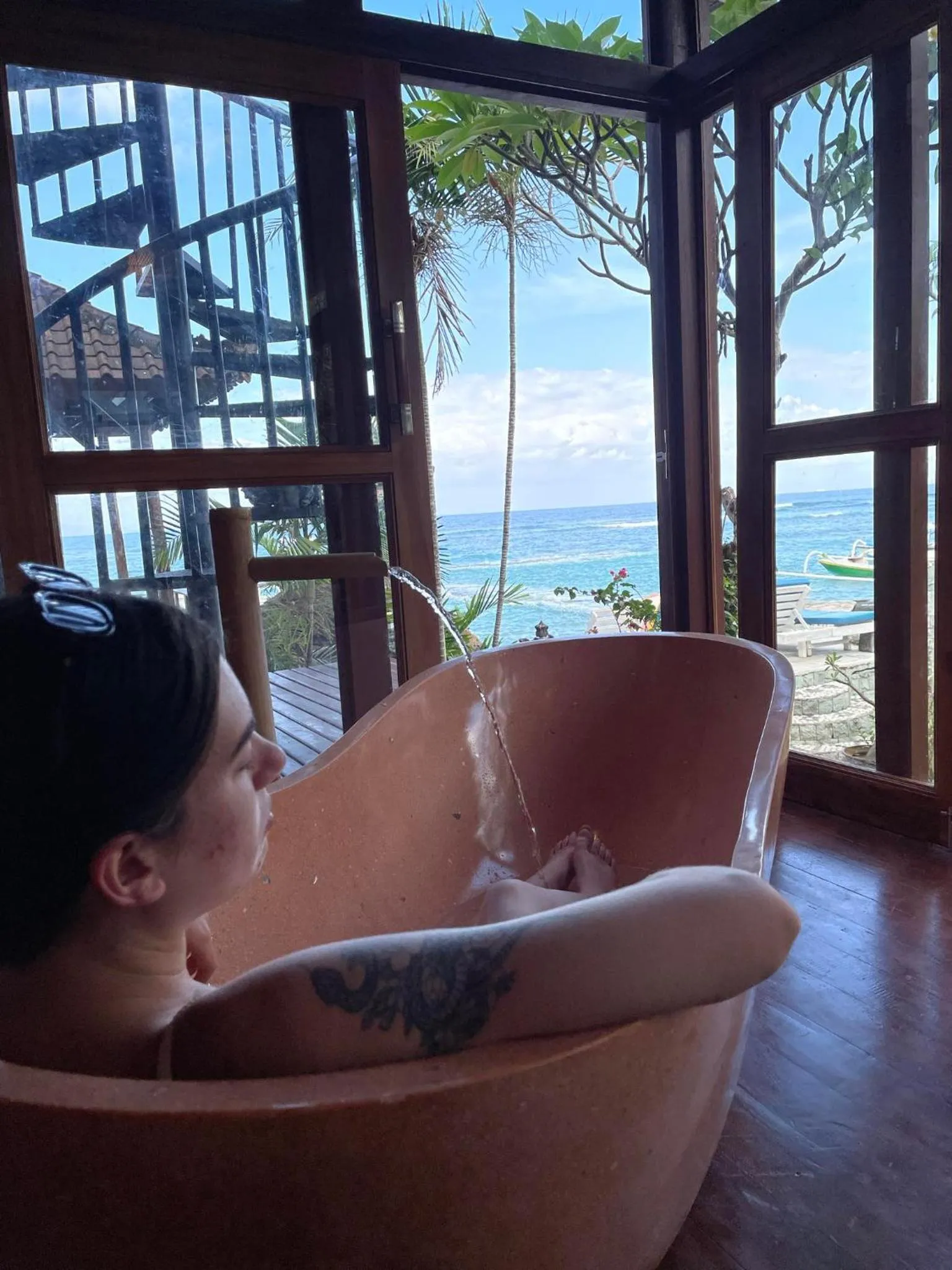 Sauna in Puri Oka Beach Bungalows