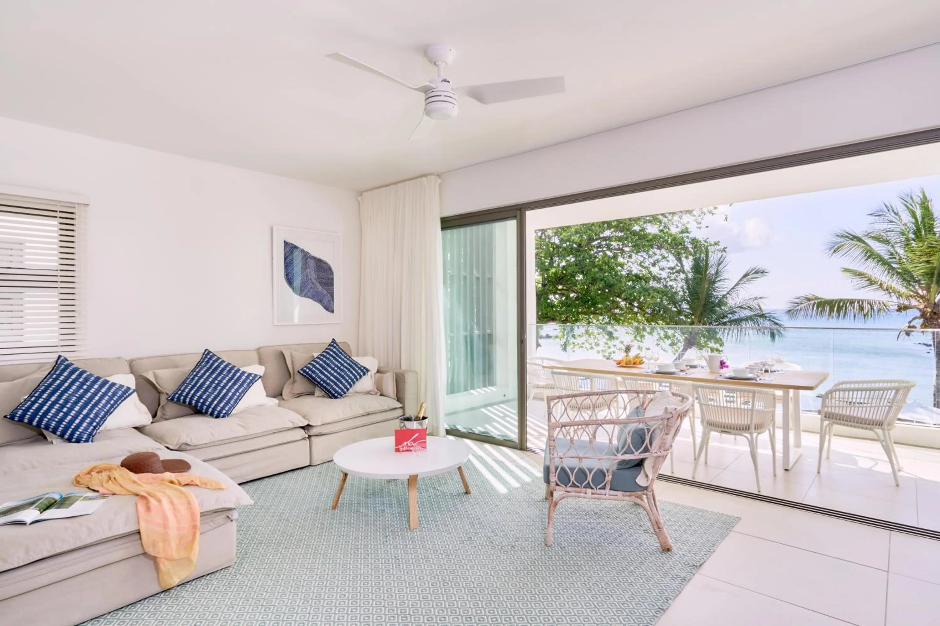 Living room in Les Estivales Beachfront Suites & Penthouses by LOV Mauritius