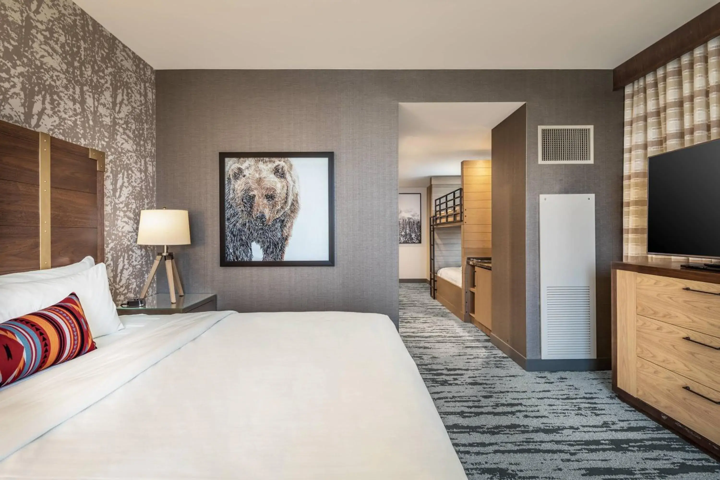 Deluxe Family King Room with Two Twin Bunk Beds - Mobility/Hearing Accessible with Tub in Gaylord Rockies Resort & Convention Center Deluxe Family King Room with Two Twin Bunk Beds - Mobility/Hearing Accessible with Tub in Gaylord Rockies Resort & Convention Center