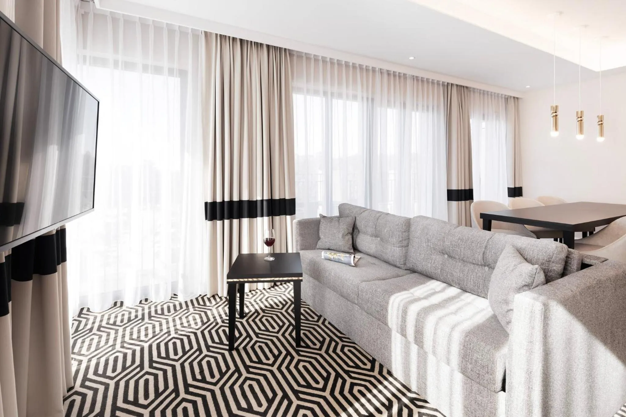 Living room in Baltic Park Fort by Zdrojowa