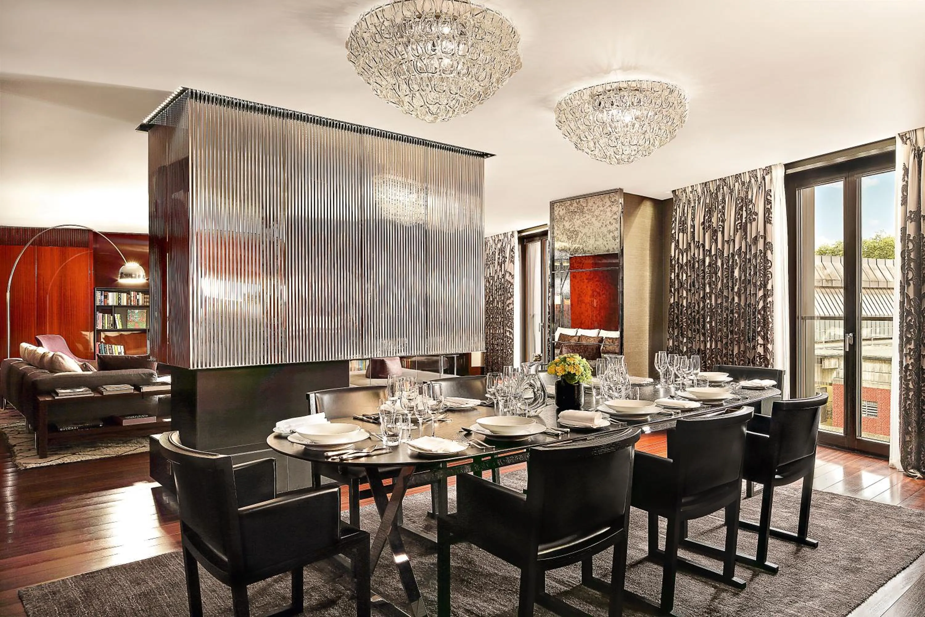 Dining area in Bvlgari Hotel London