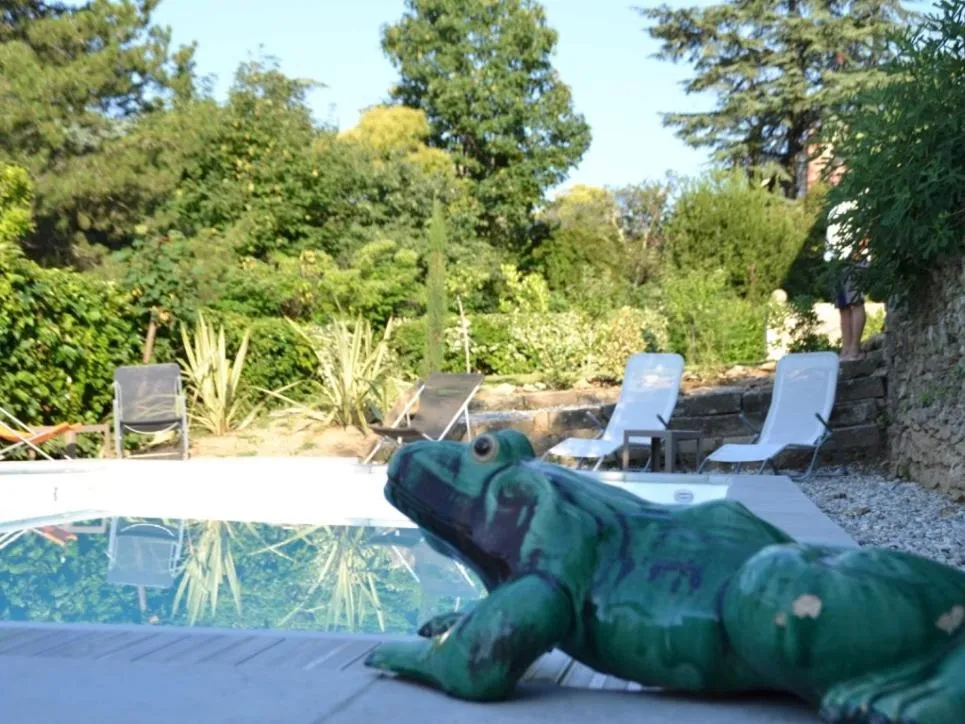 Pool view in La Maison Jaffran, suite en ville