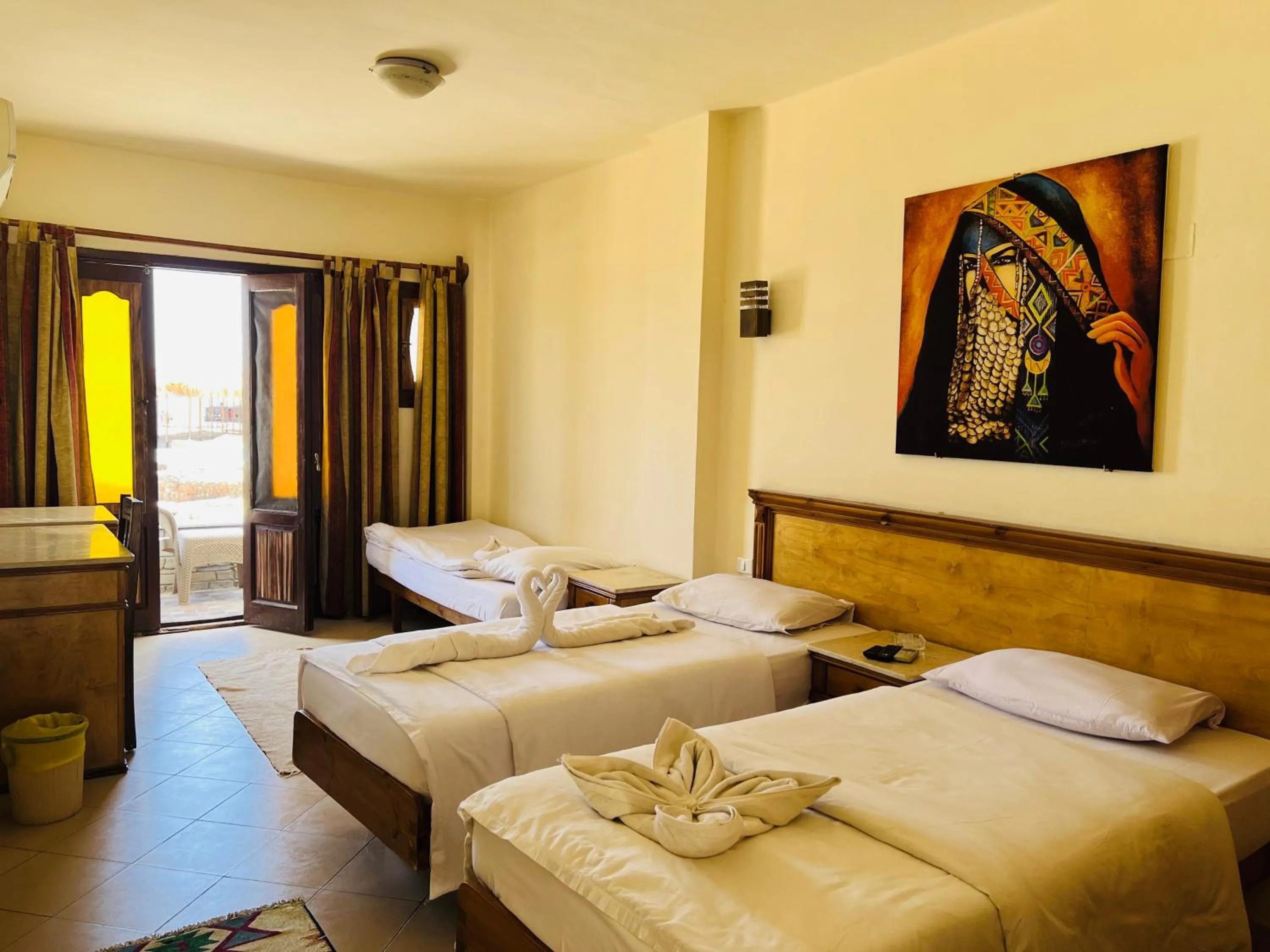 Bed in Dyarna Dahab Hotel