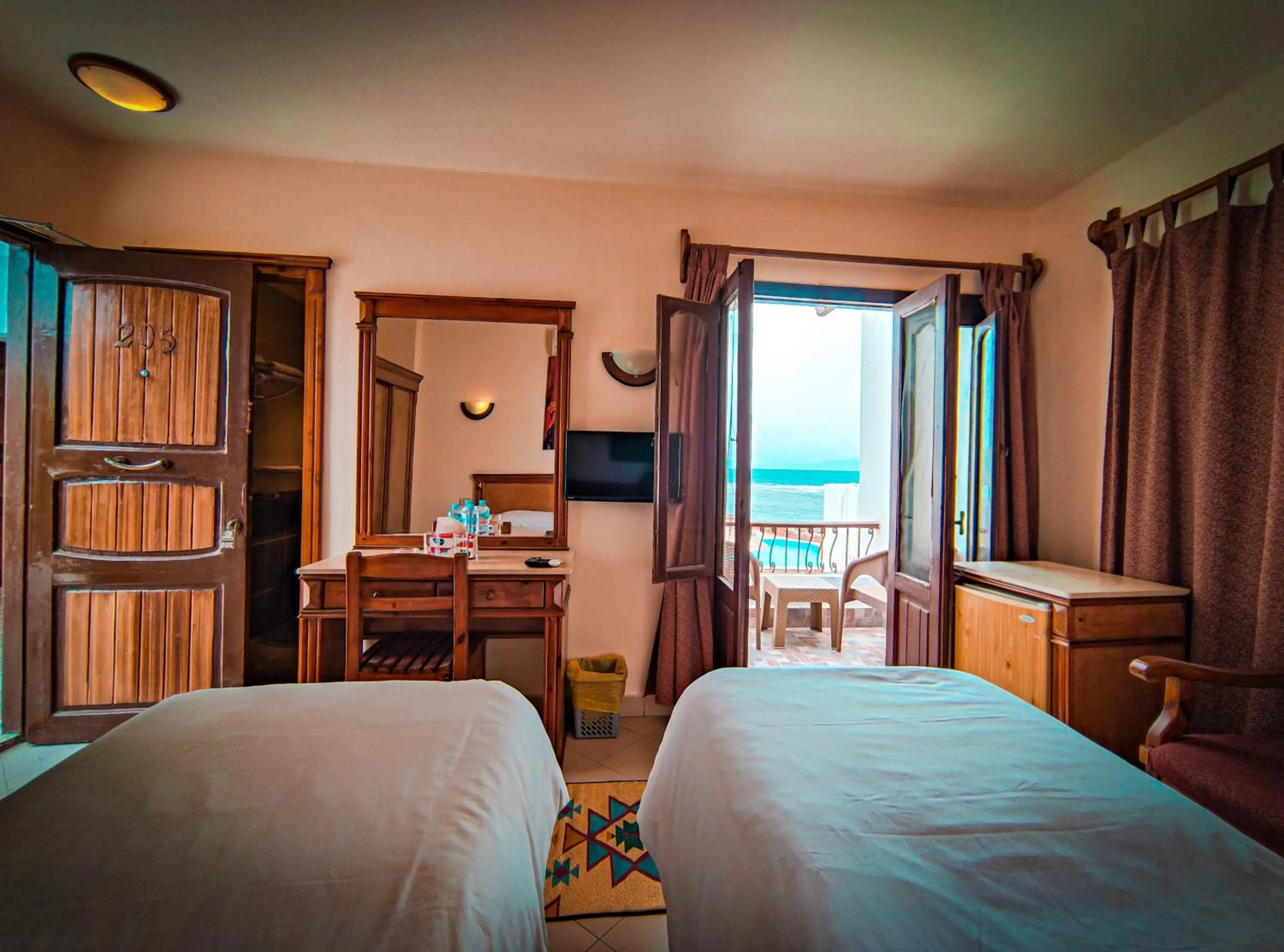 Bed in Dyarna Dahab Hotel