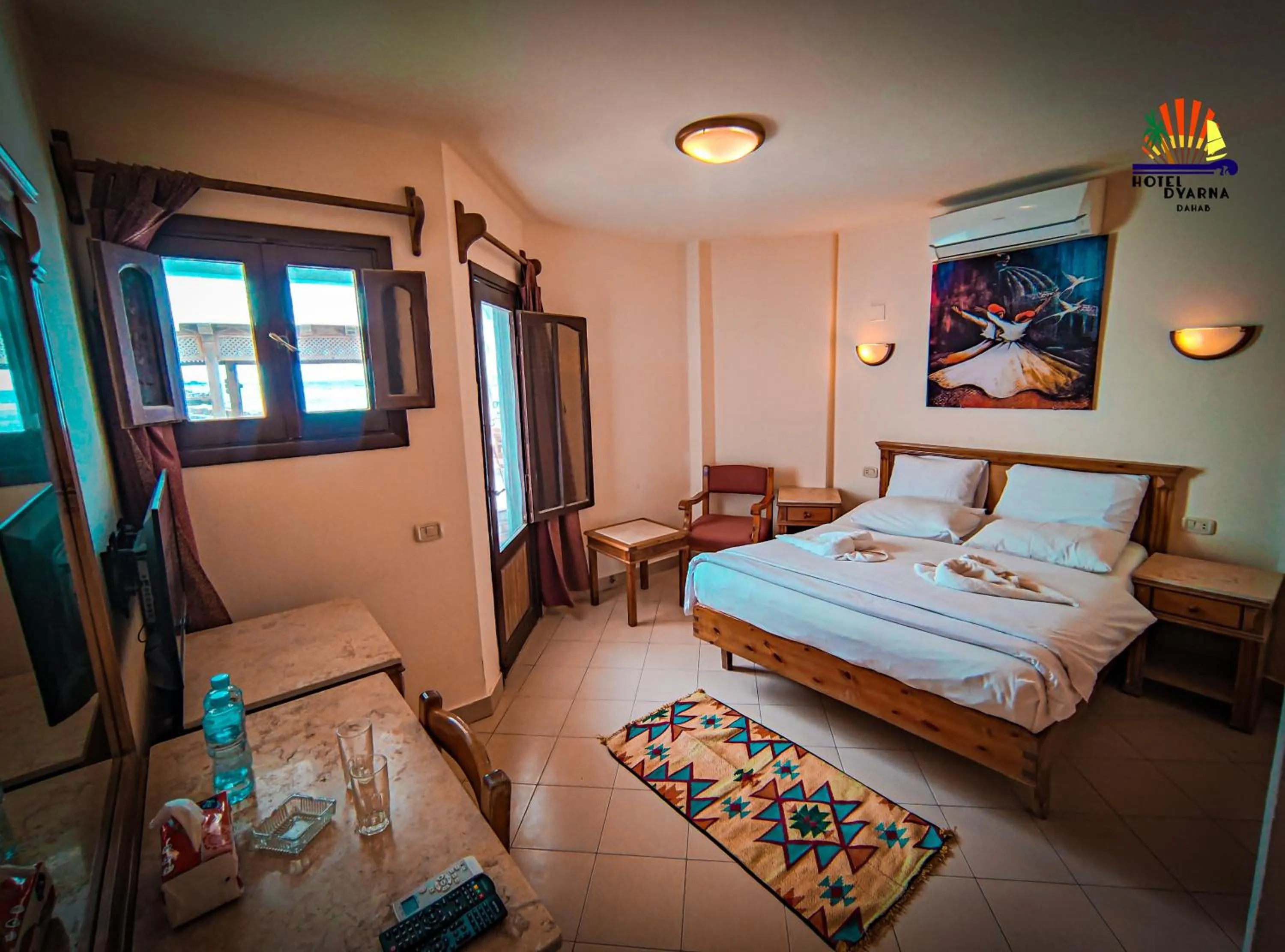 Bed in Dyarna Dahab Hotel