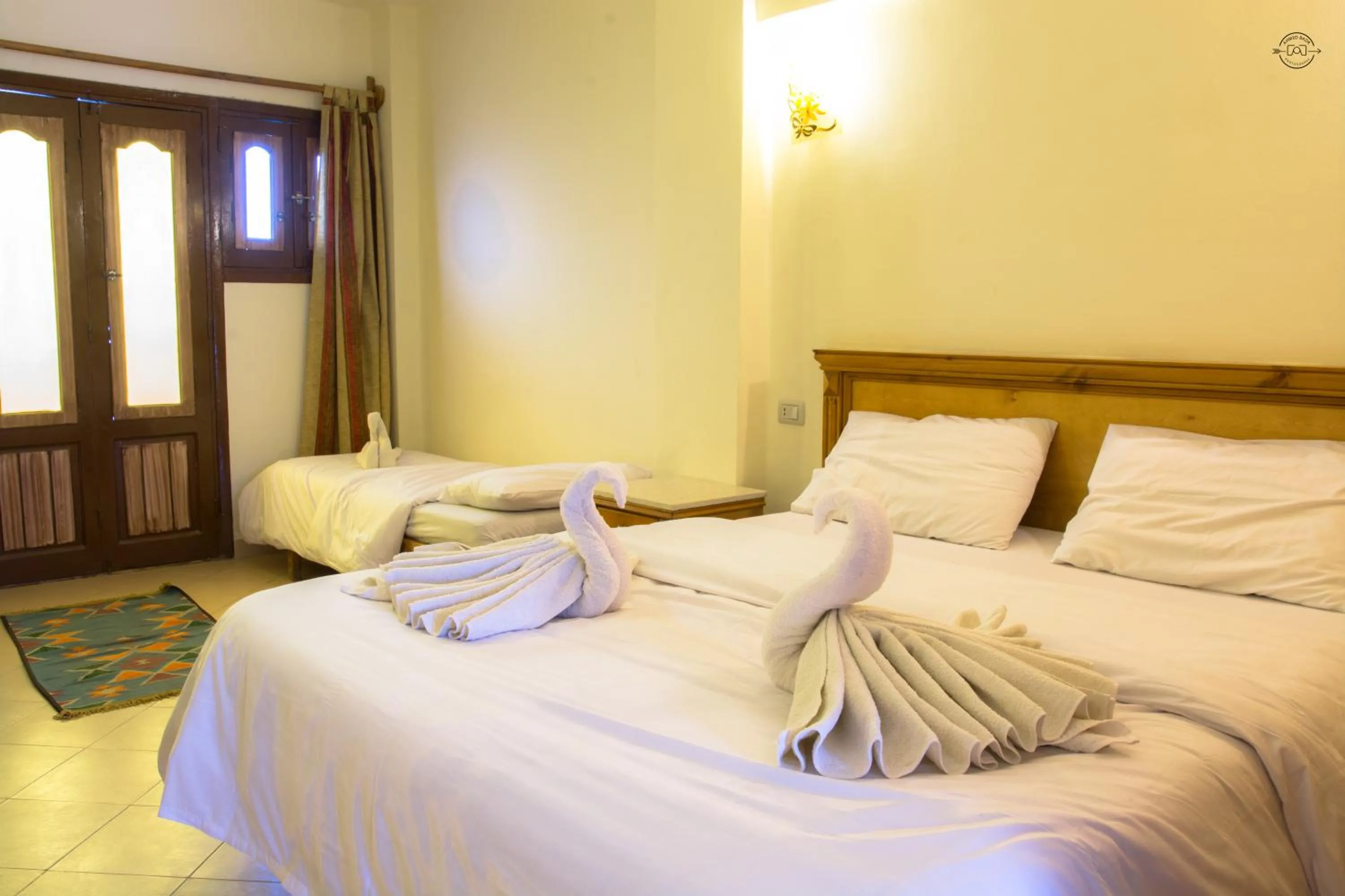 Bed in Dyarna Dahab Hotel