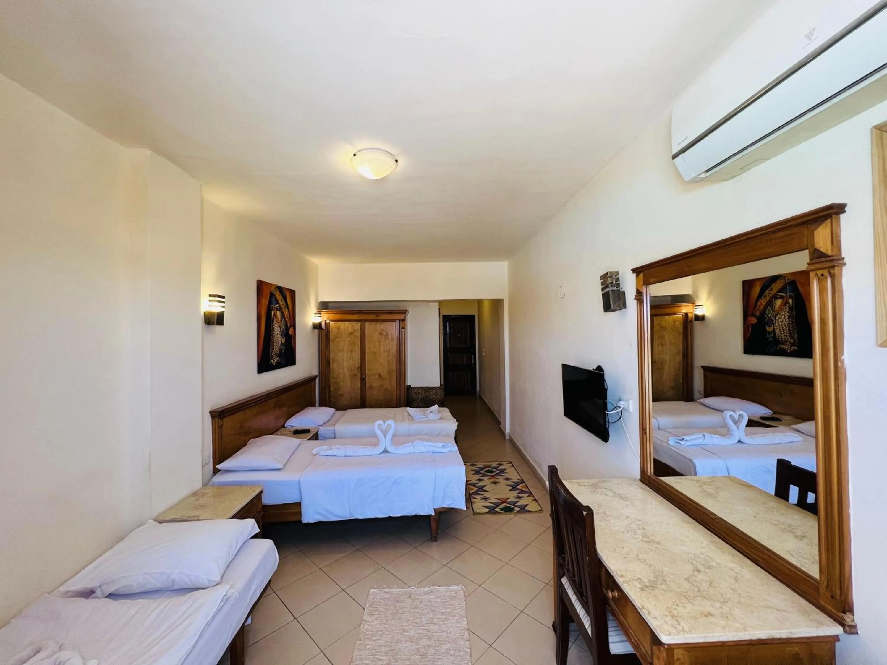 Bed in Dyarna Dahab Hotel