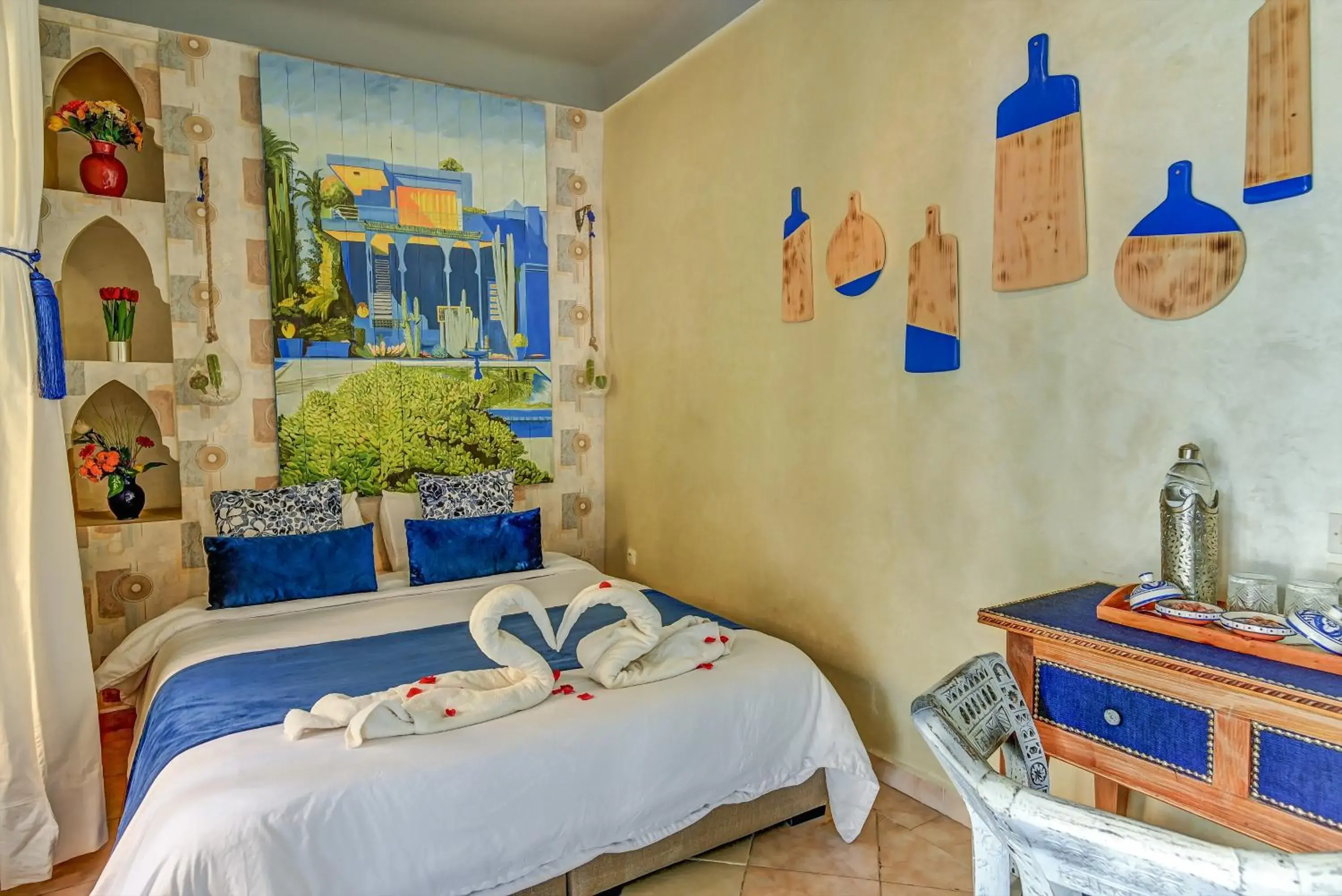 Bedroom, Bed in Riad Les Oliviers & Spa Bedroom, Bed in Riad Les Oliviers & Spa