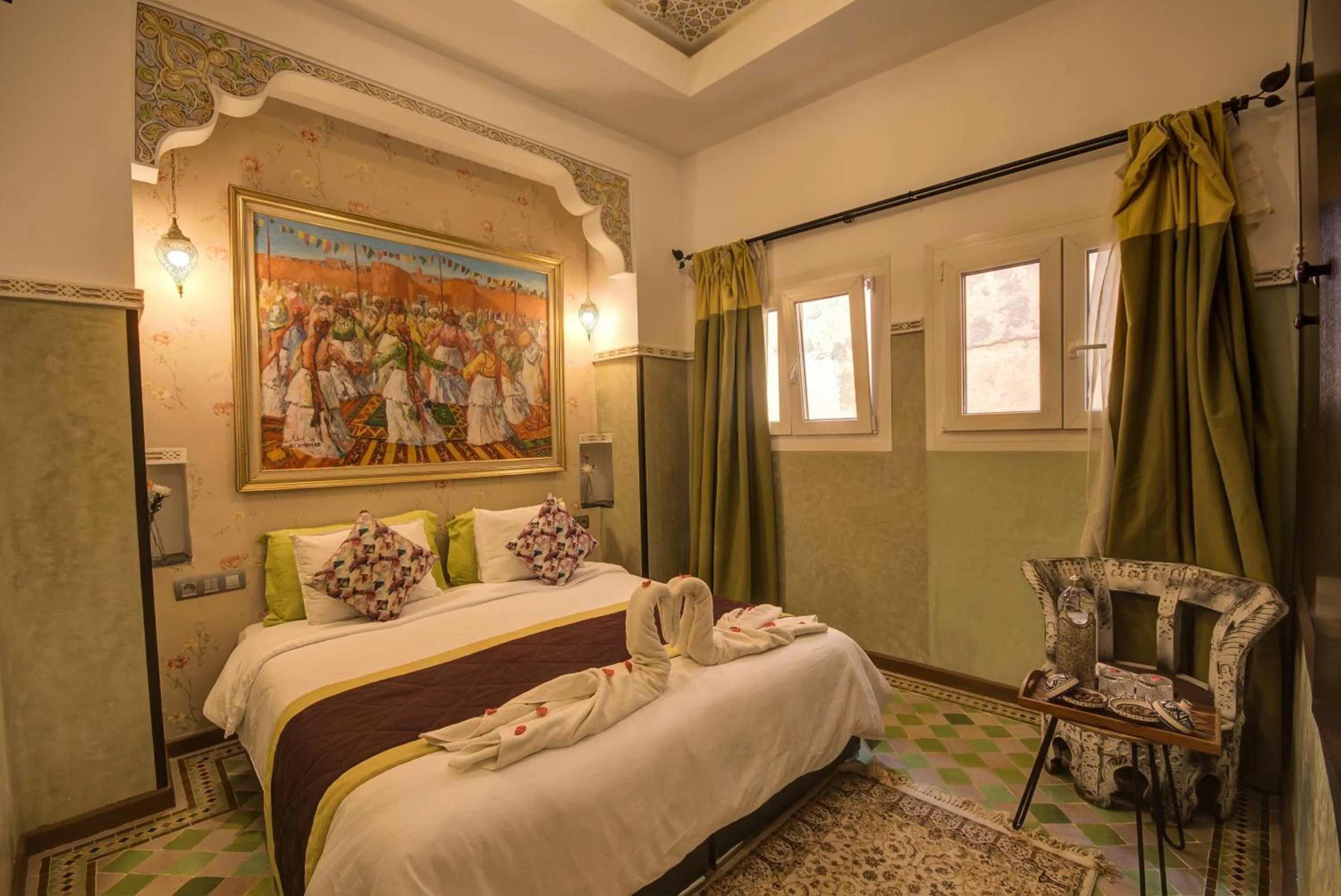 Bedroom, Bed in Riad Les Oliviers & Spa