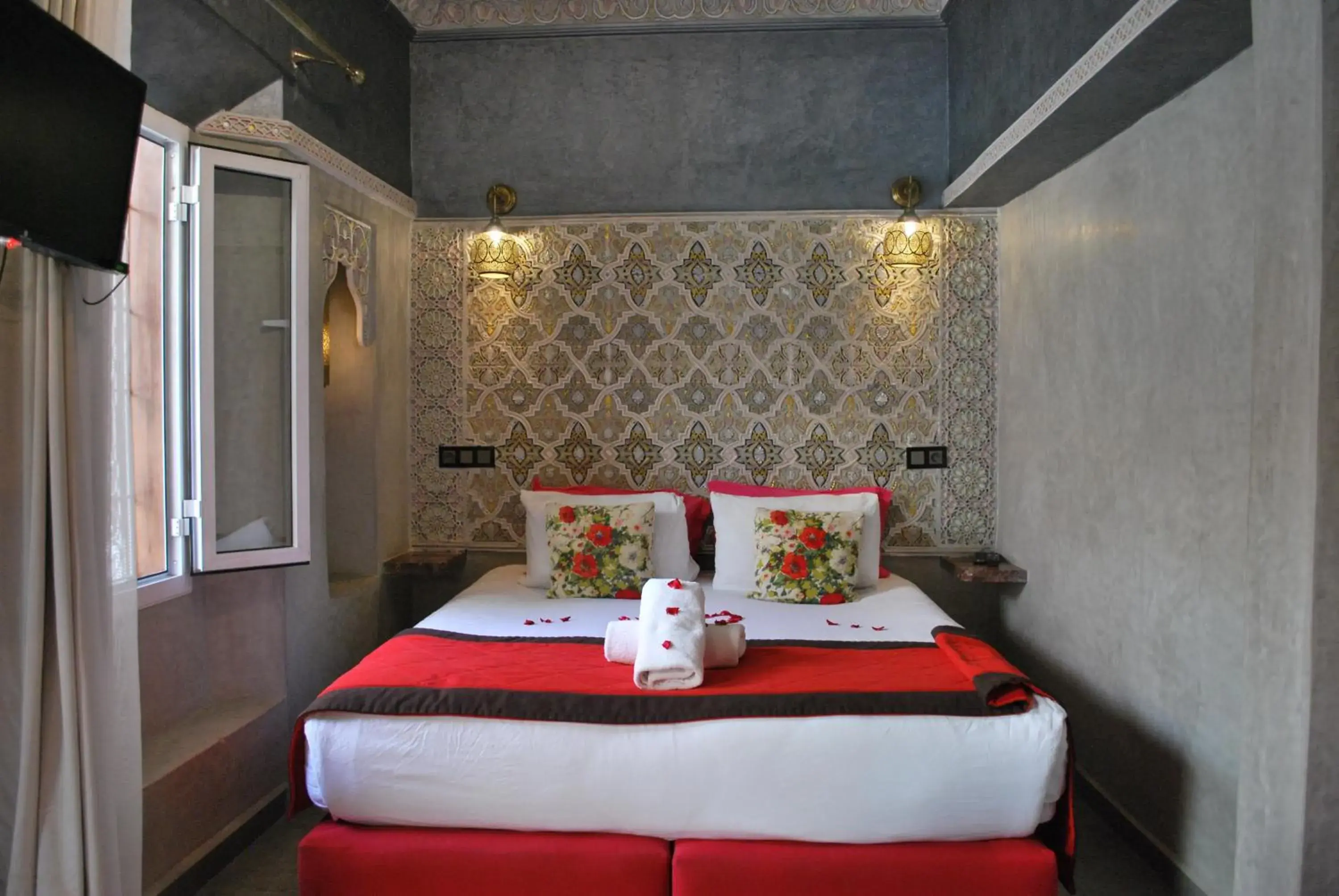 Bed in Riad Les Oliviers & Spa Bed in Riad Les Oliviers & Spa