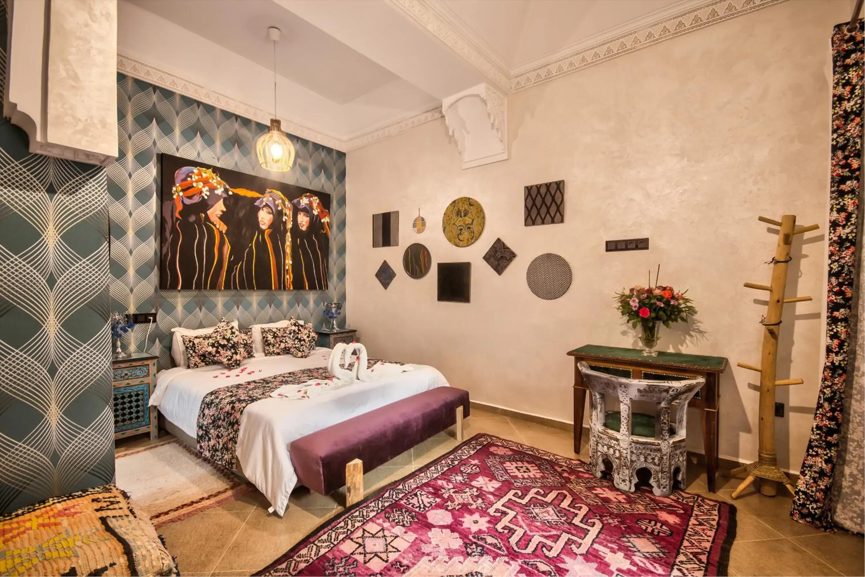 Bedroom, Bed in Riad Les Oliviers & Spa Bedroom, Bed in Riad Les Oliviers & Spa