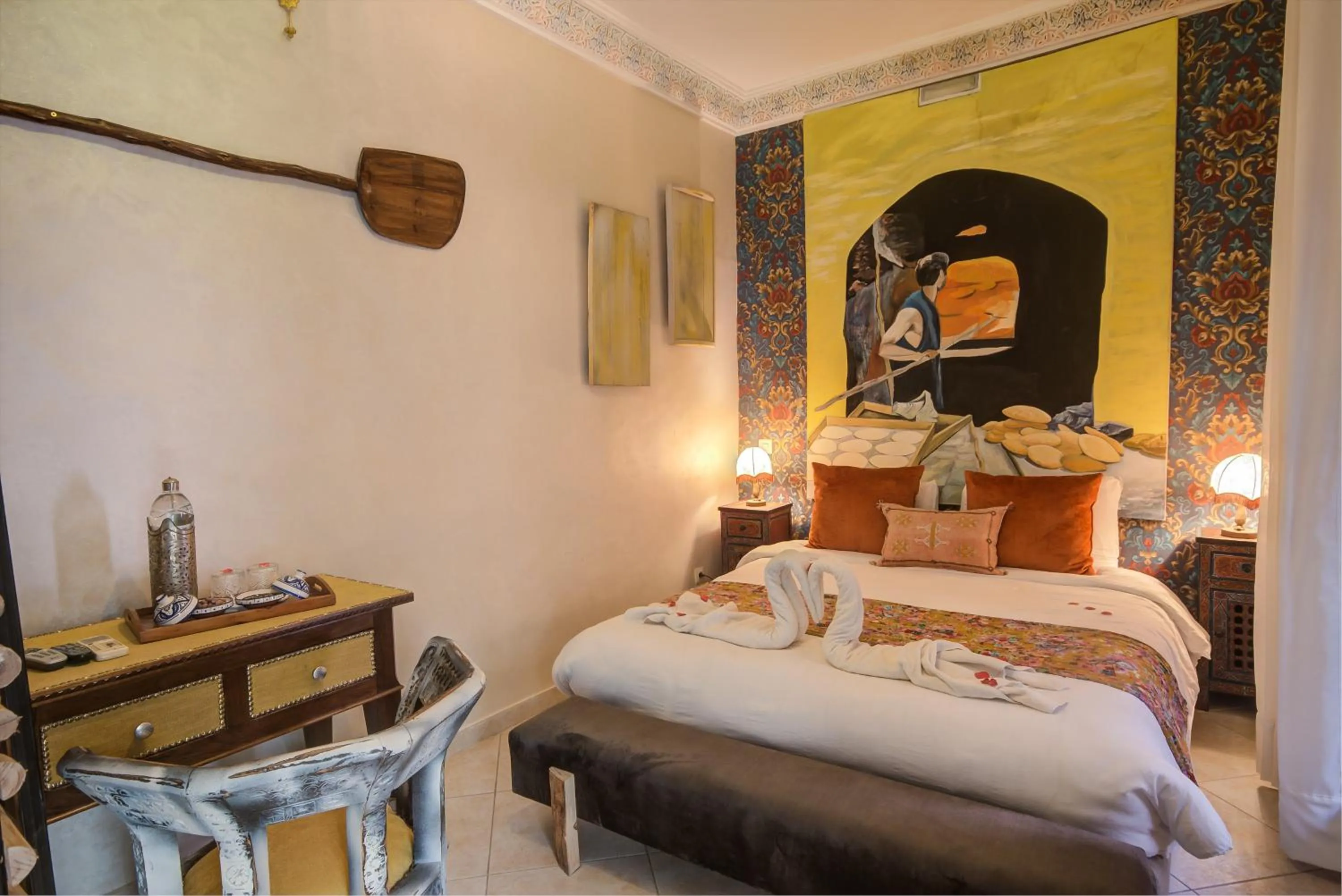 Bedroom, Bed in Riad Les Oliviers & Spa