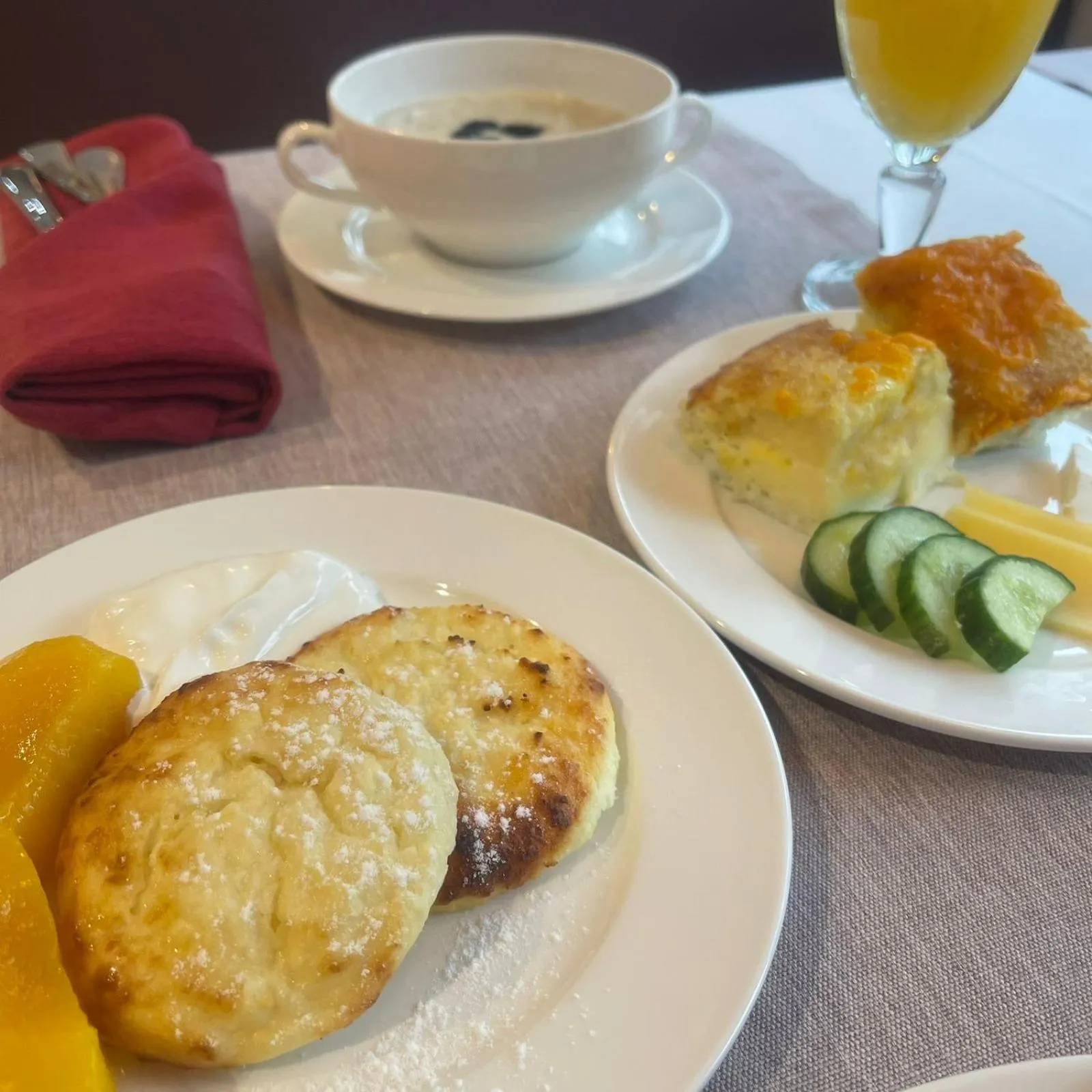 Food and drinks in Chagala Hotel Uralsk