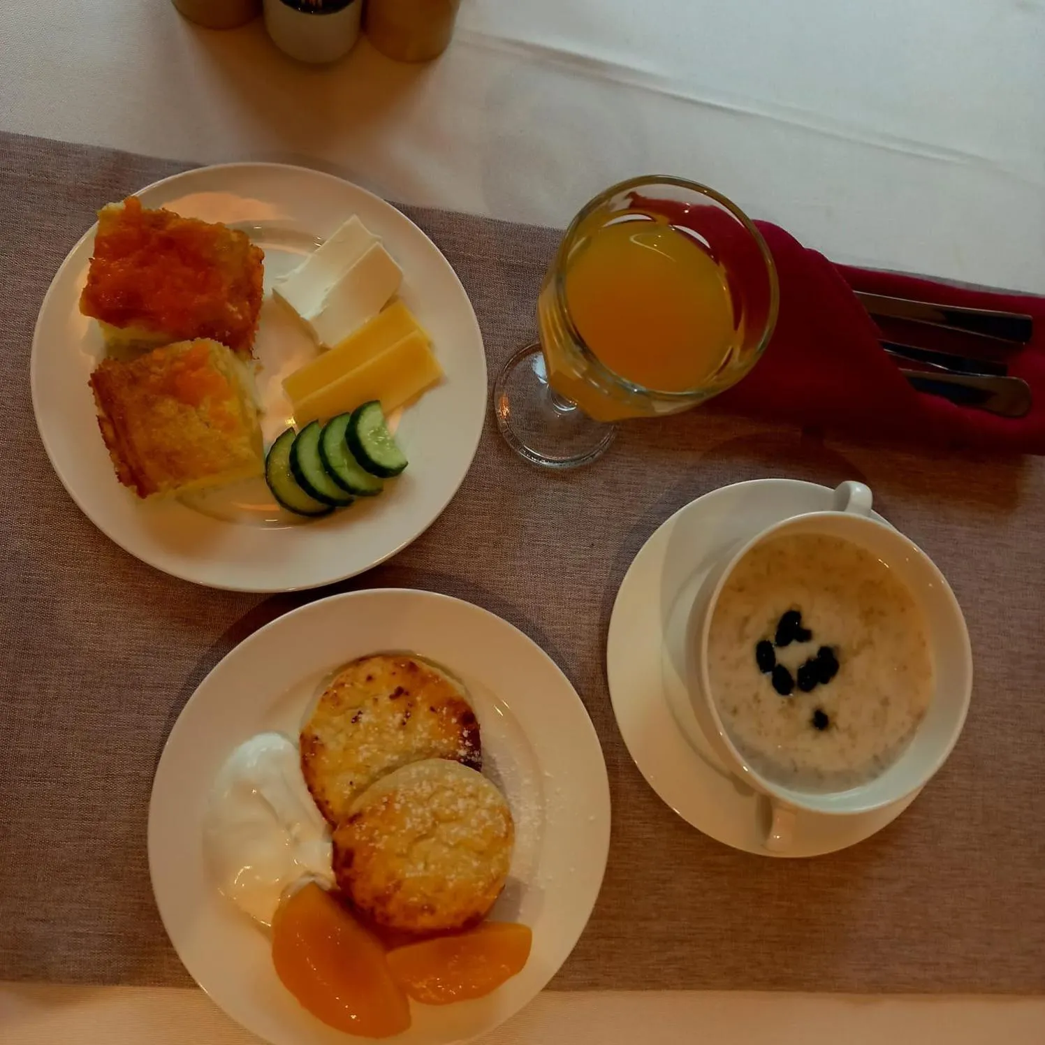 Food and drinks in Chagala Hotel Uralsk