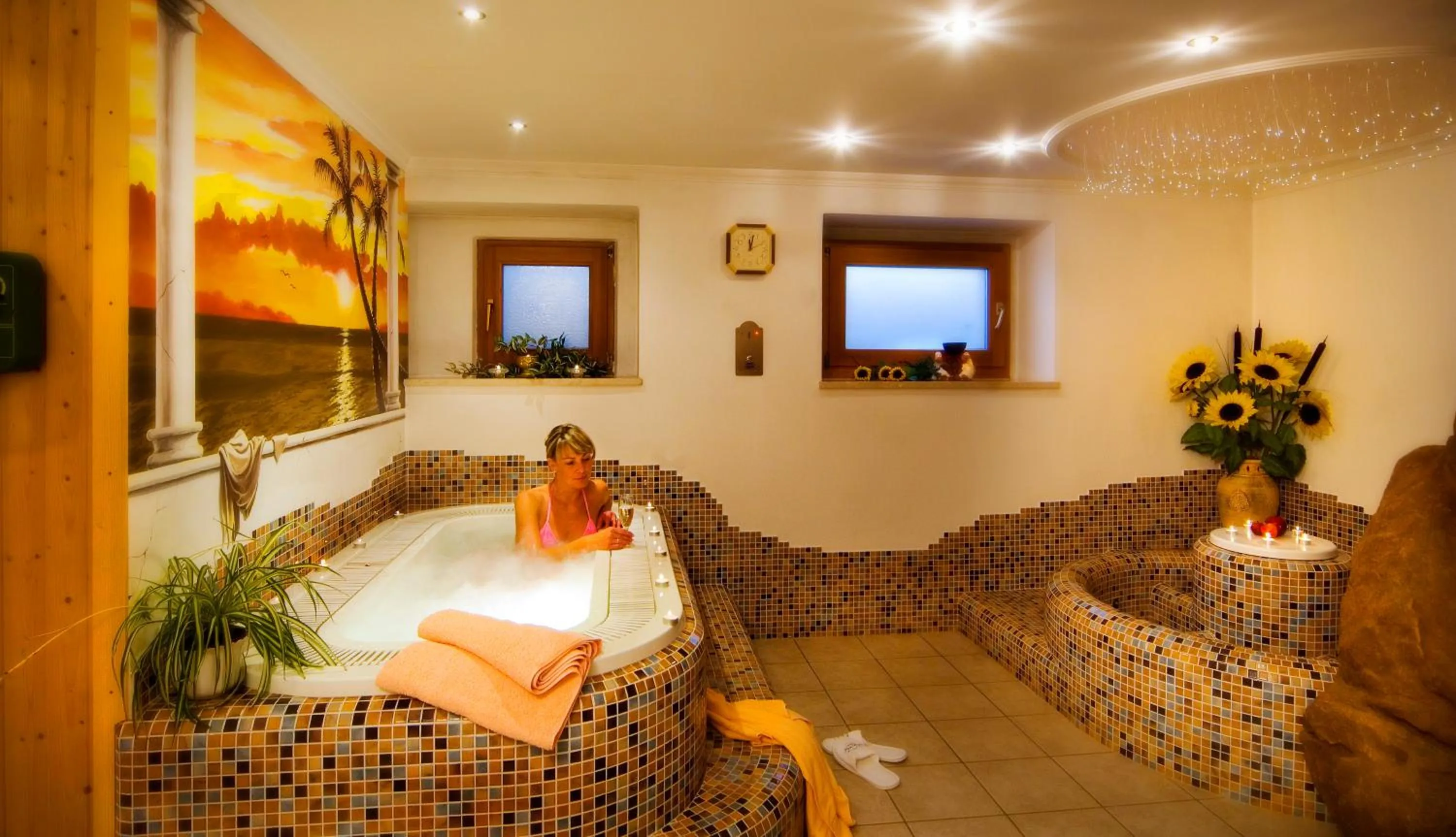 Steam room in Garni Hotel Geier