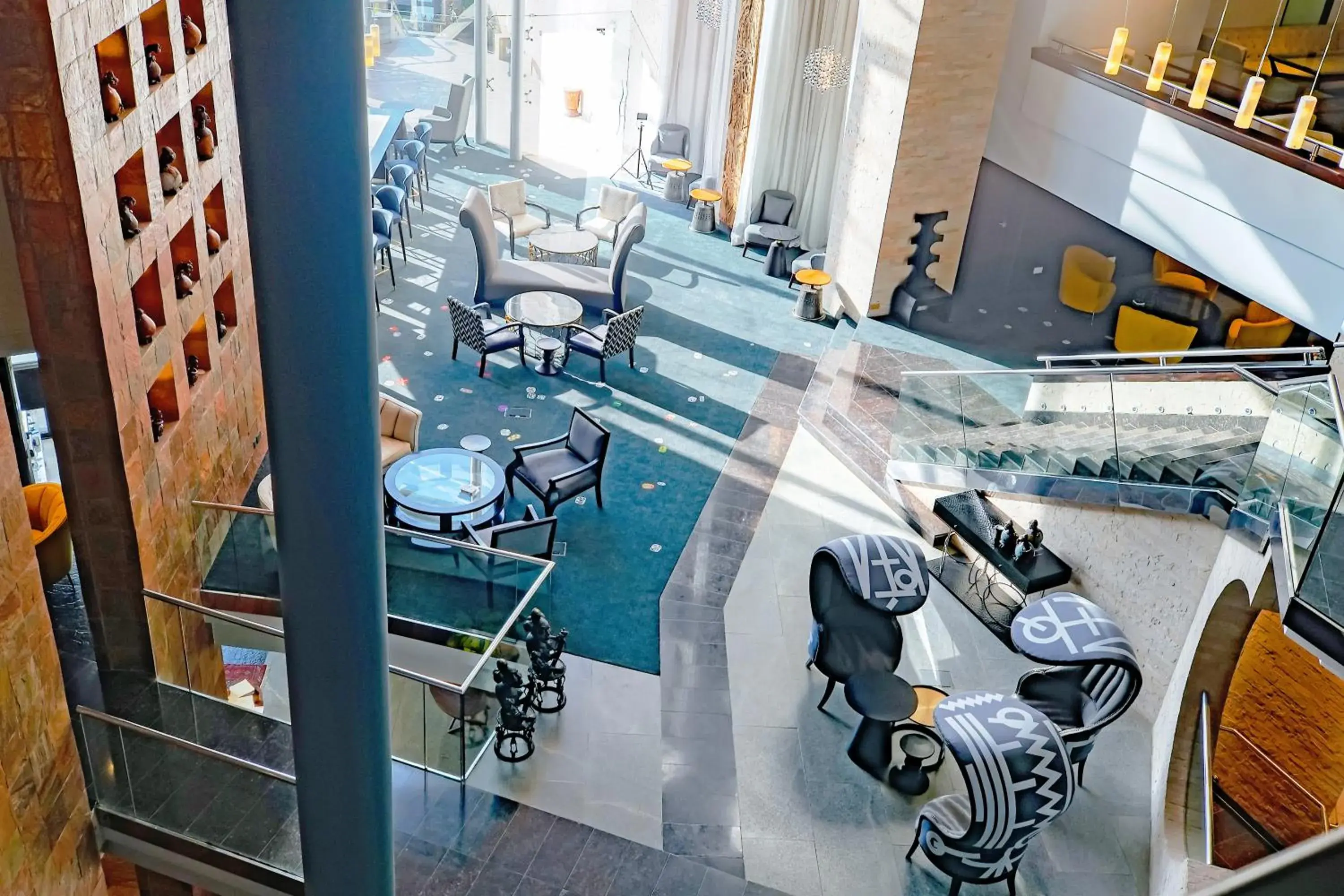 Lobby or reception in Tribe Hotel, Nairobi, a Member of Design Hotels Lobby or reception in Tribe Hotel, Nairobi, a Member of Design Hotels