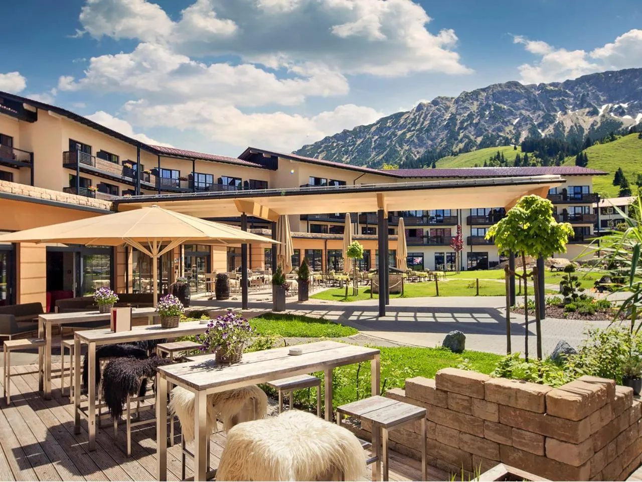 Patio in Panoramahotel Oberjoch