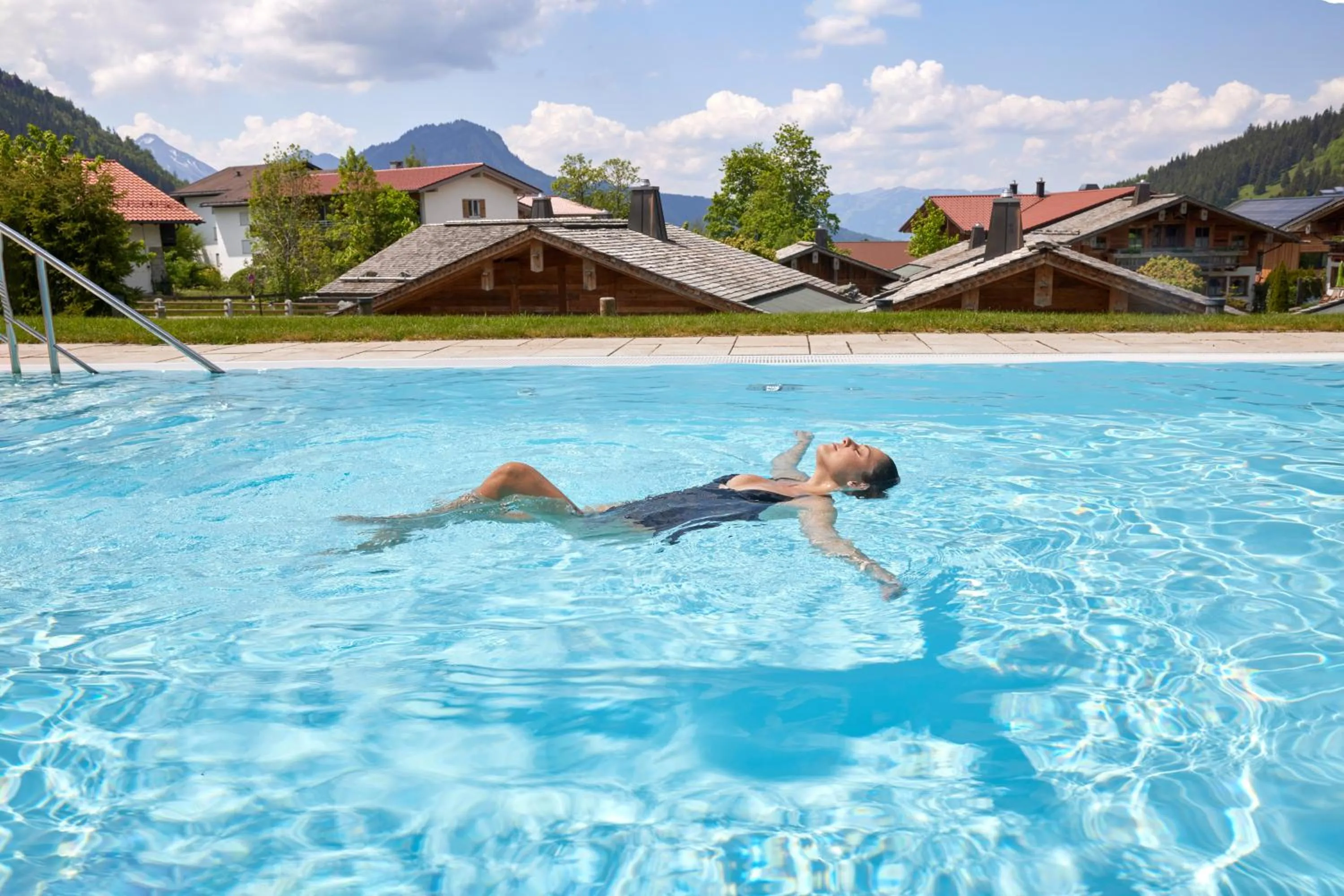 Swimming pool in Panoramahotel Oberjoch