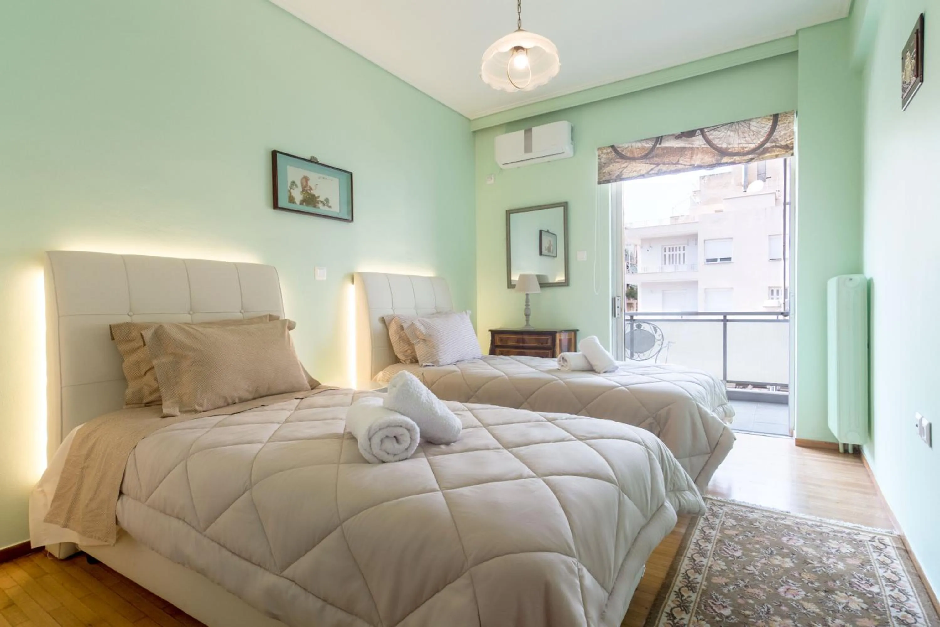 Bed in Lovely Apartment in Athens