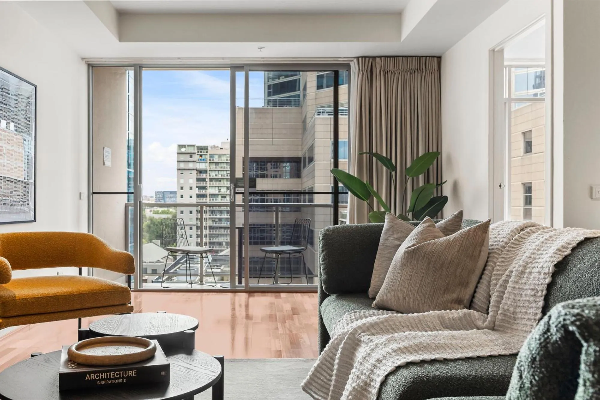 Living room in Nolo Apartments Lonsdale St