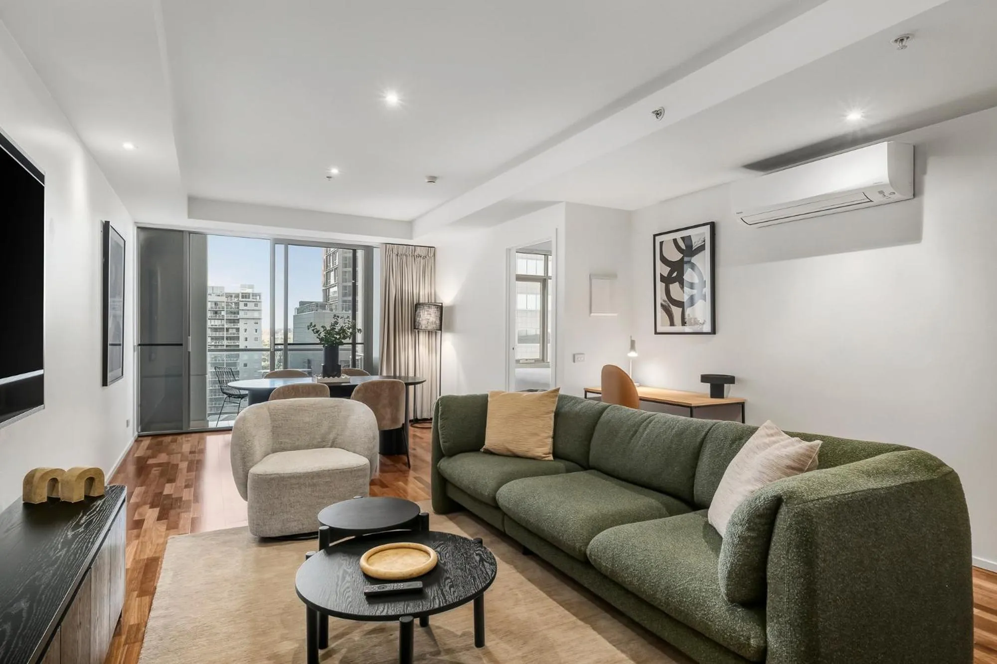 Living room in Nolo Apartments Lonsdale St