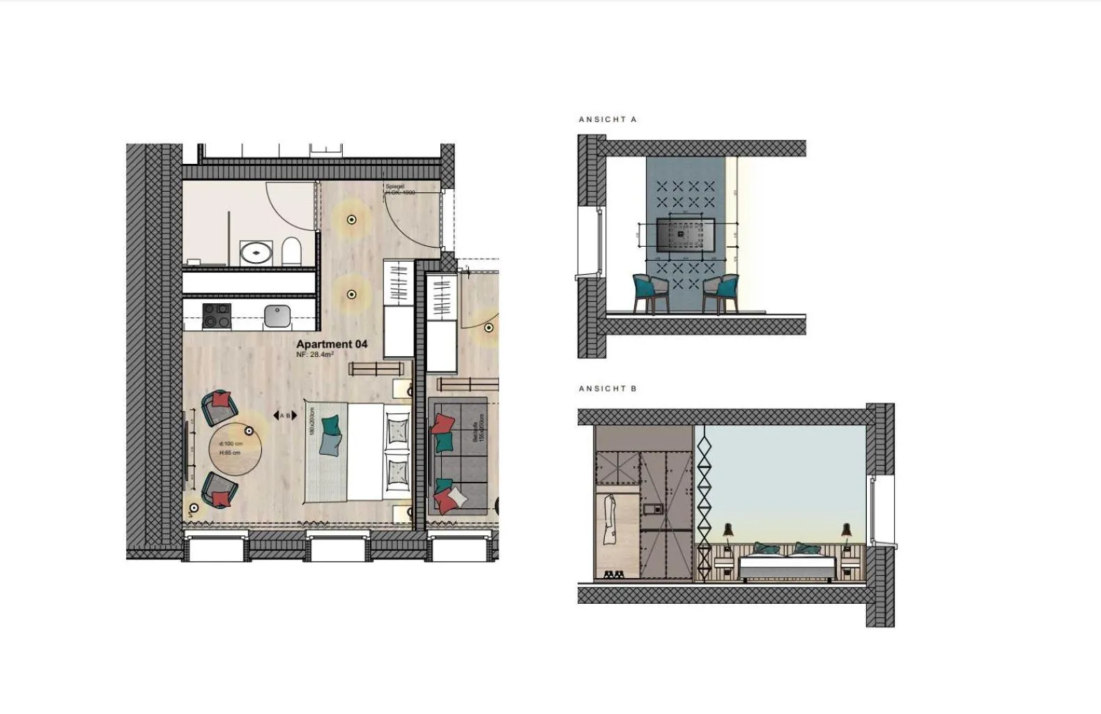 Photo of the whole room in Aparthotel Luzern West