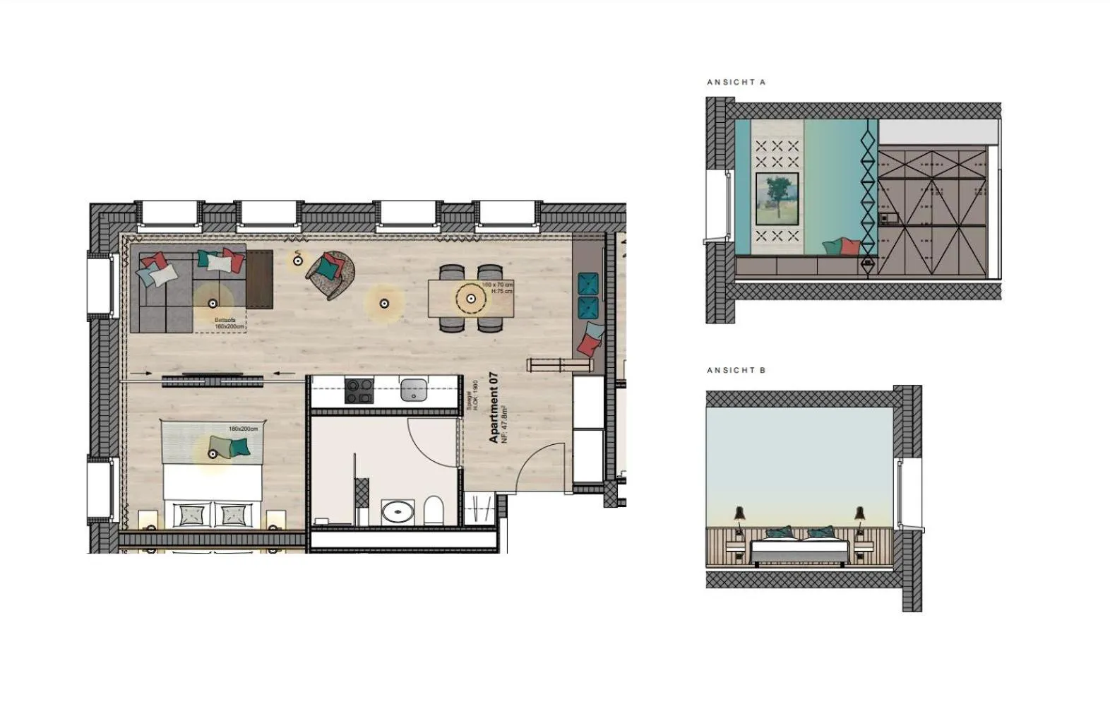 Photo of the whole room in Aparthotel Luzern West