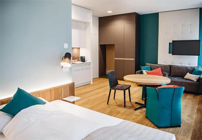 Bed in Aparthotel Luzern West