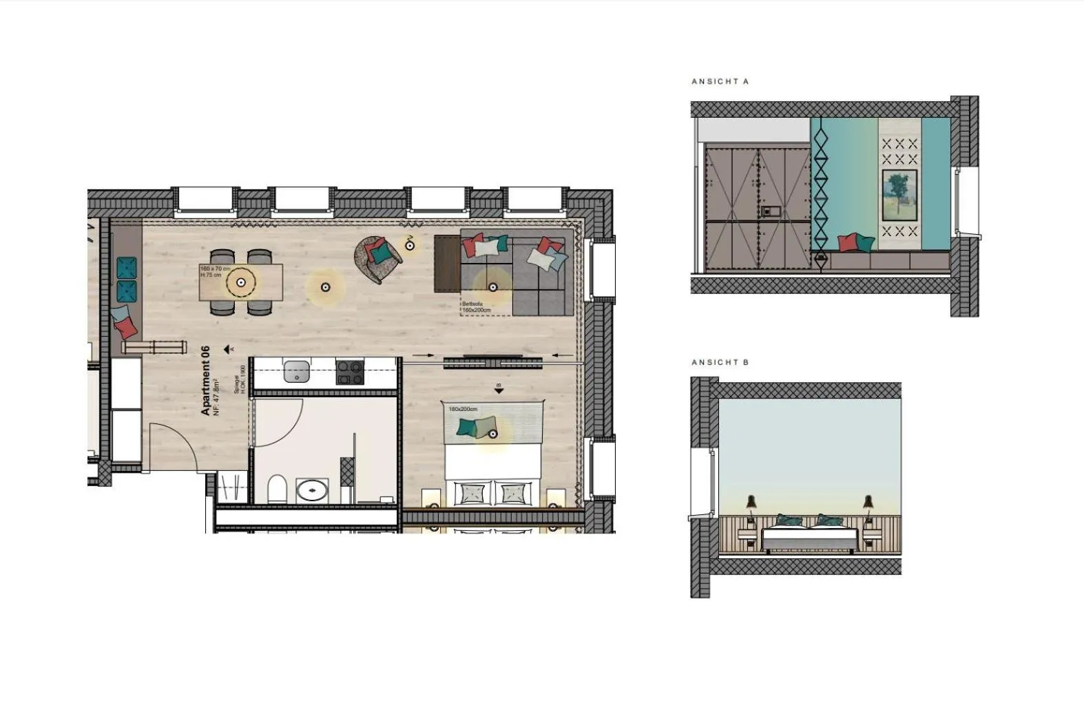 Photo of the whole room in Aparthotel Luzern West