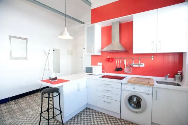 Kitchen or kitchenette in Apartamentos Calle Rosario