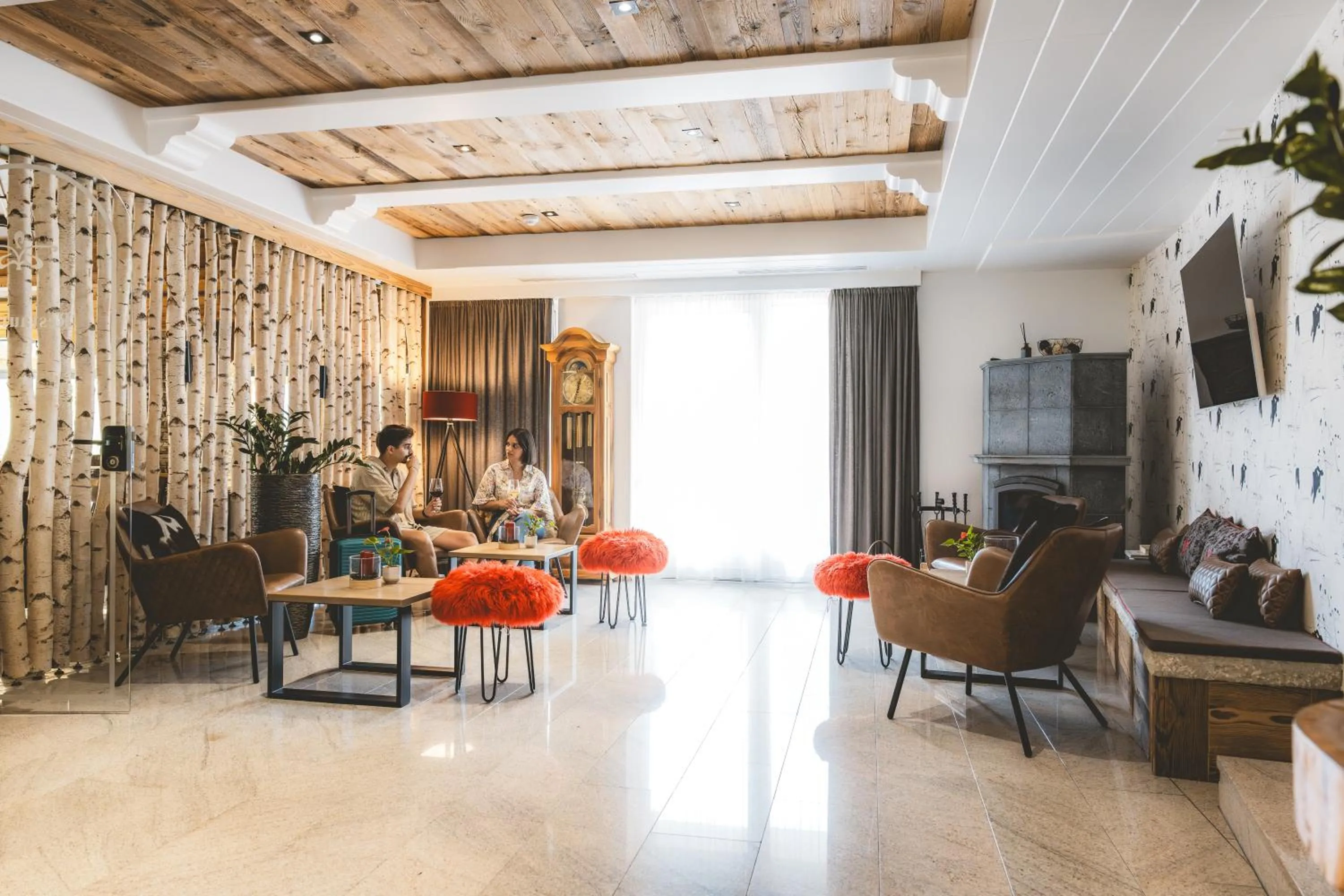 Lobby or reception in Hotel Alfa Superieur - Leukerbad-Therme