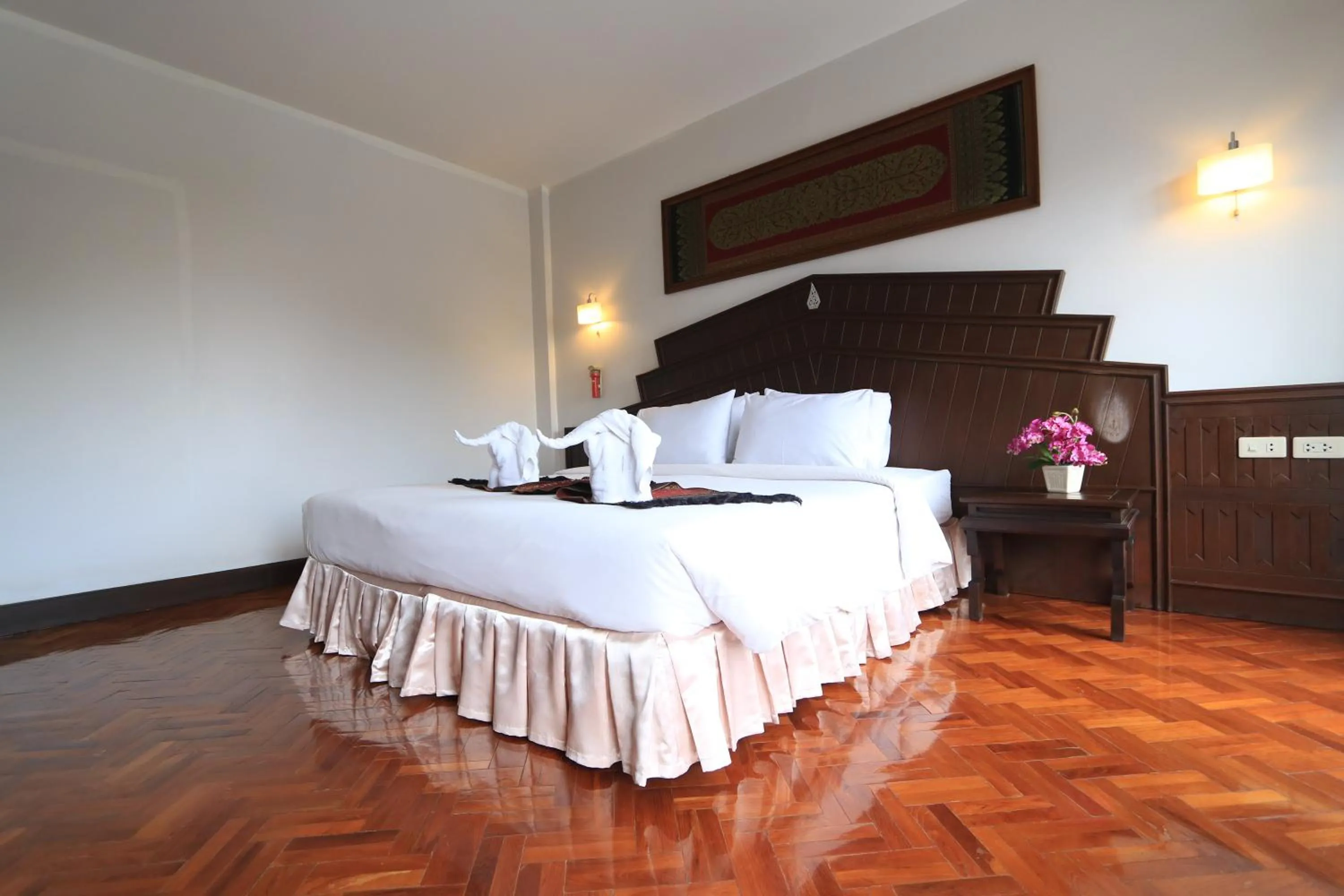 Bed in Baiyoke Chalet Hotel
