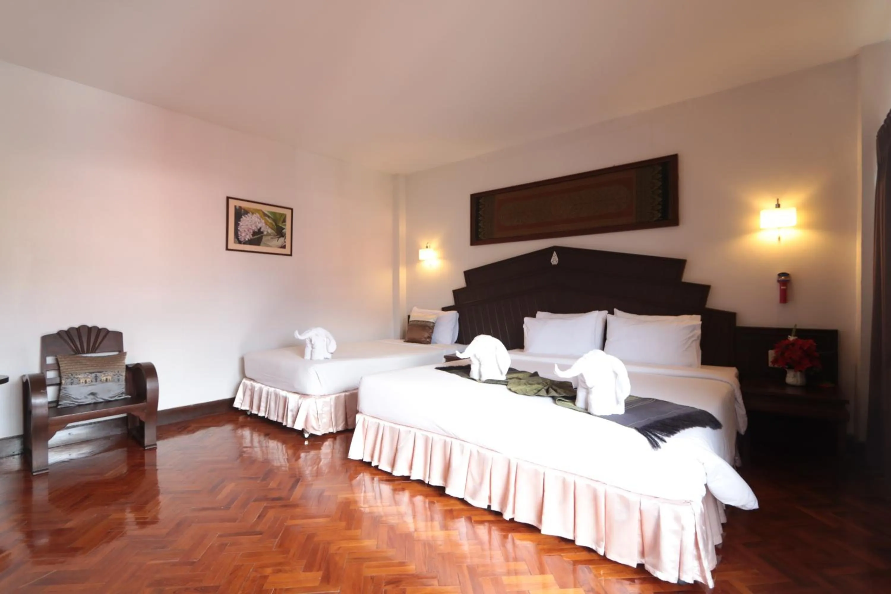 Bed in Baiyoke Chalet Hotel