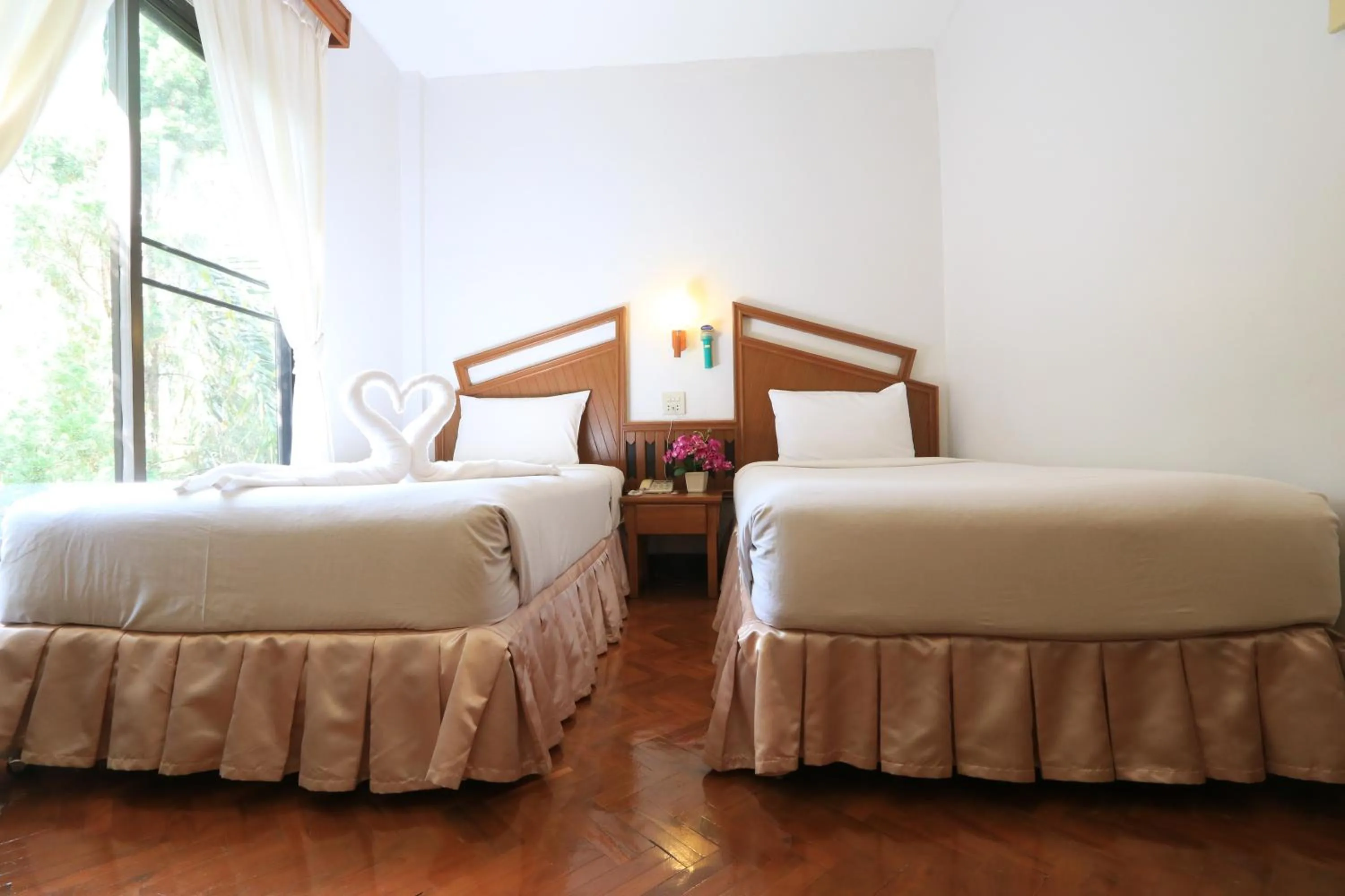 Bed in Baiyoke Chalet Hotel