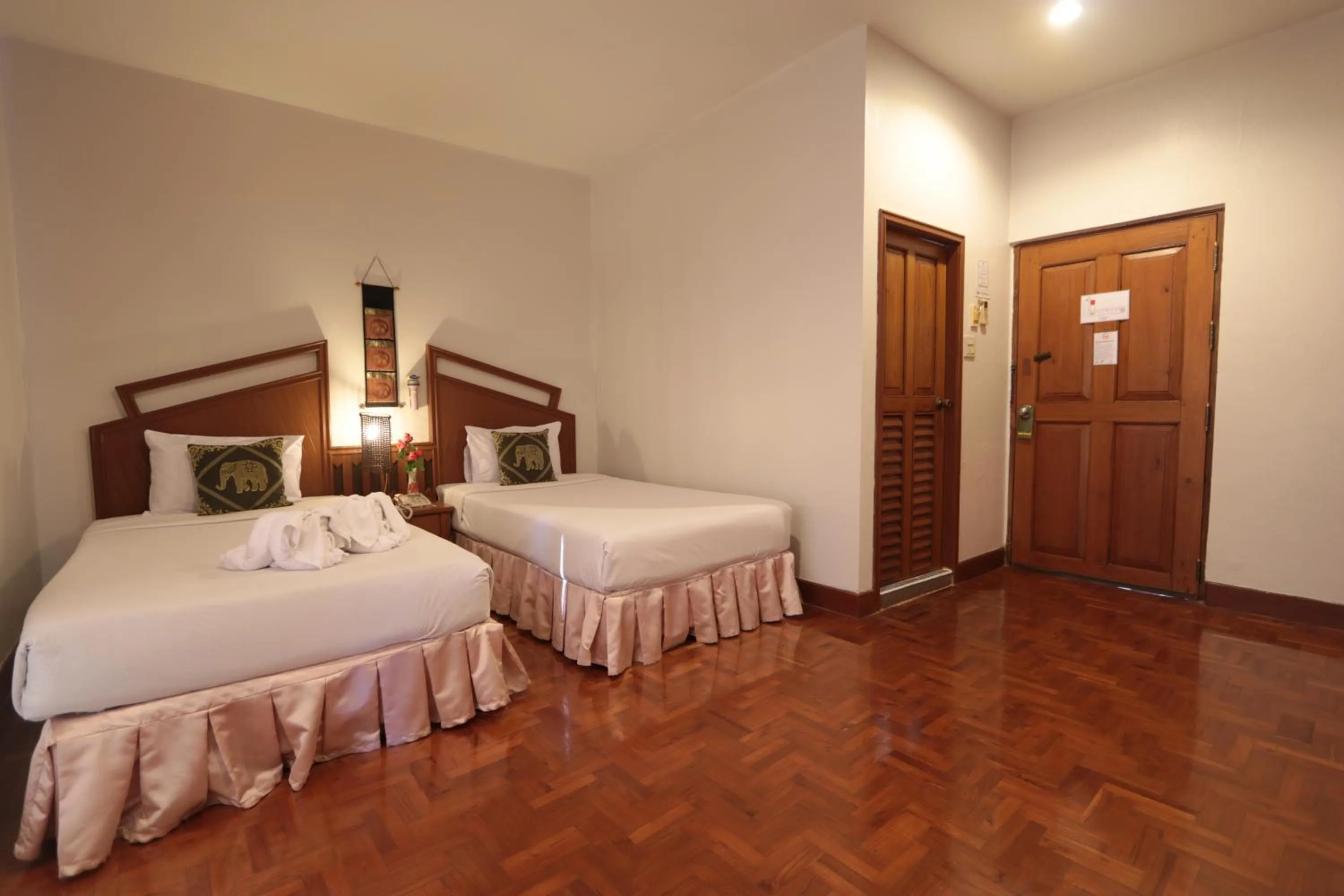 Bed in Baiyoke Chalet Hotel