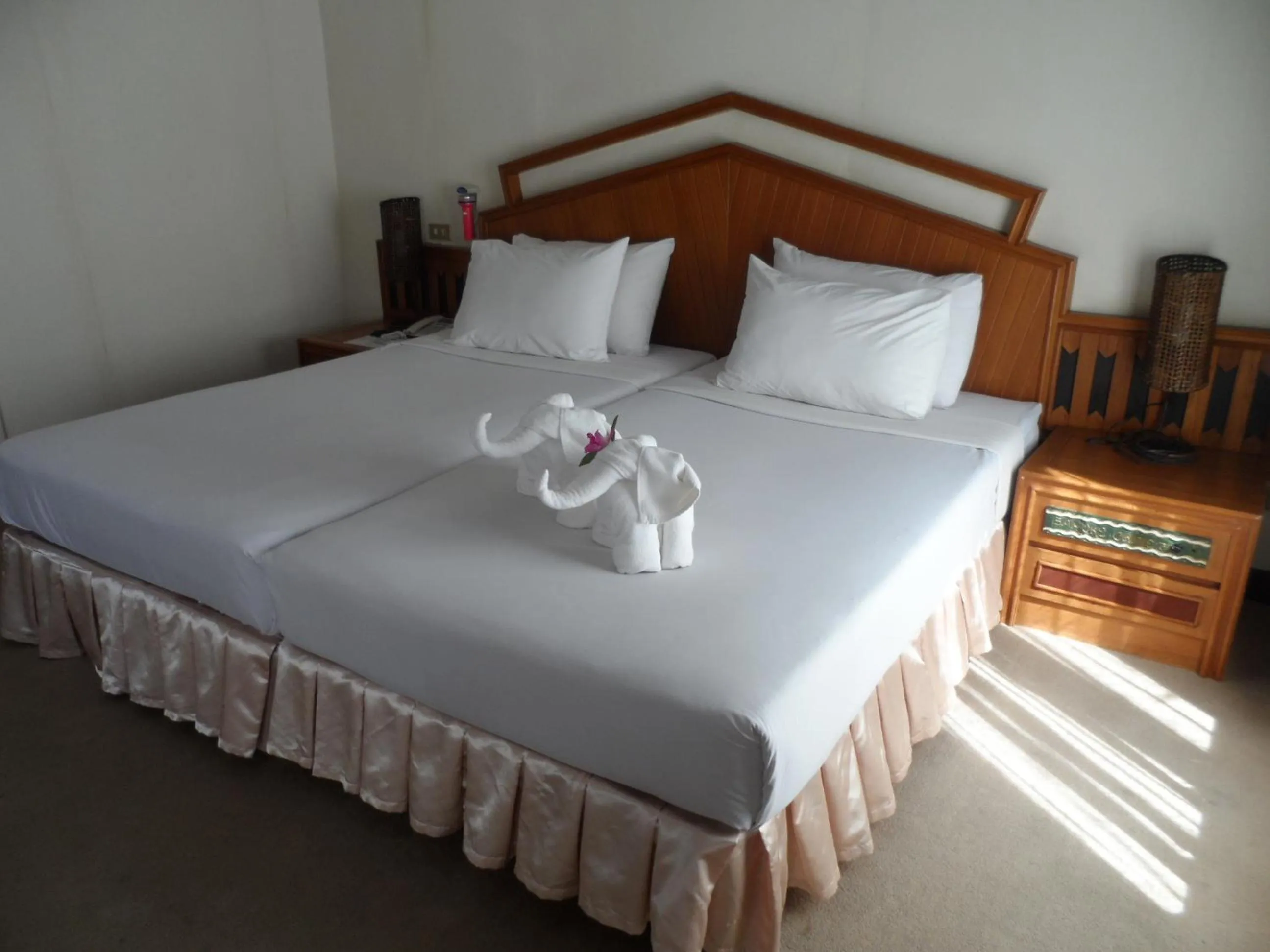 Bed in Baiyoke Chalet Hotel