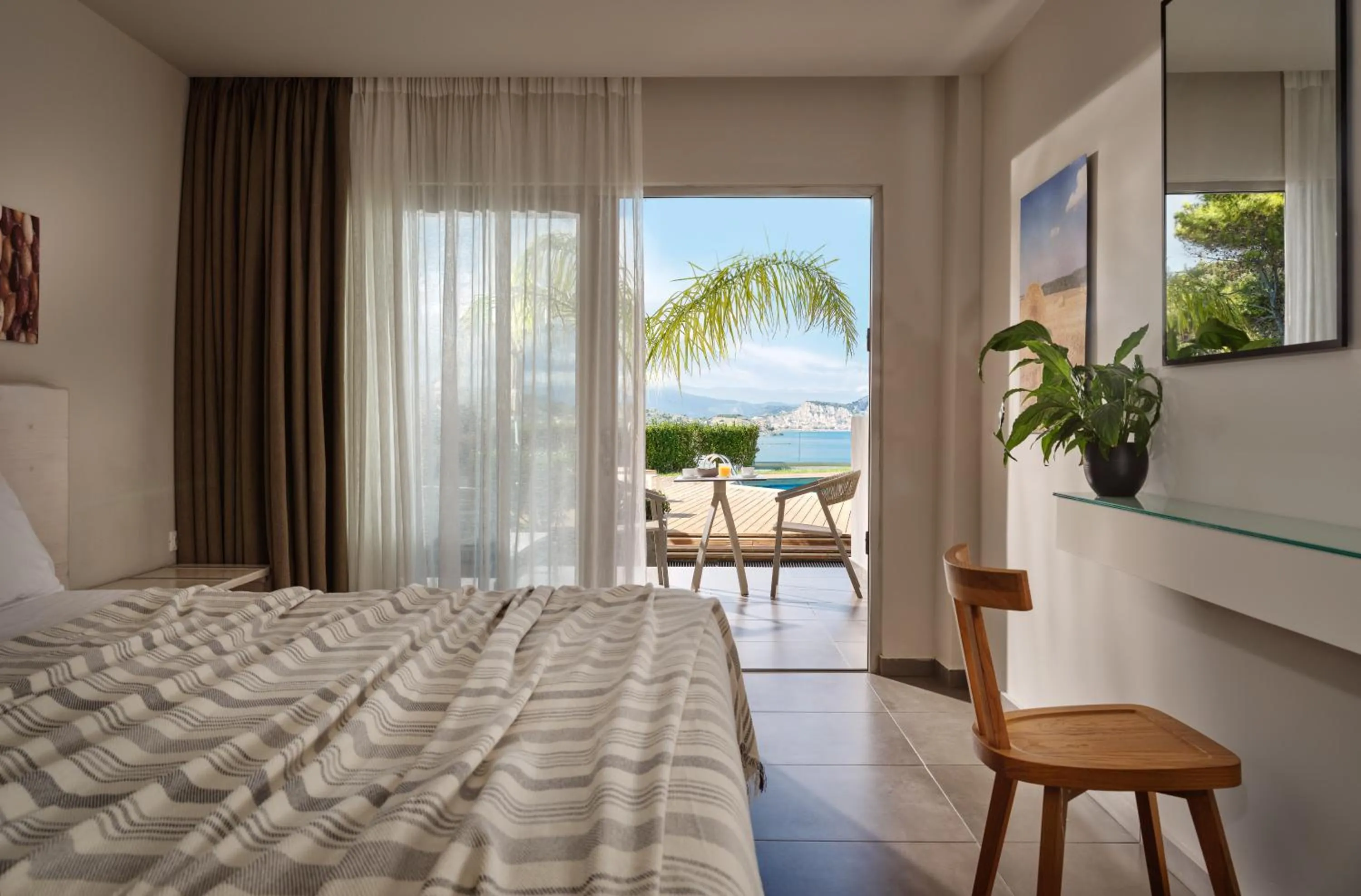 Balcony/Terrace, Bed in Ionian Hill Hotel