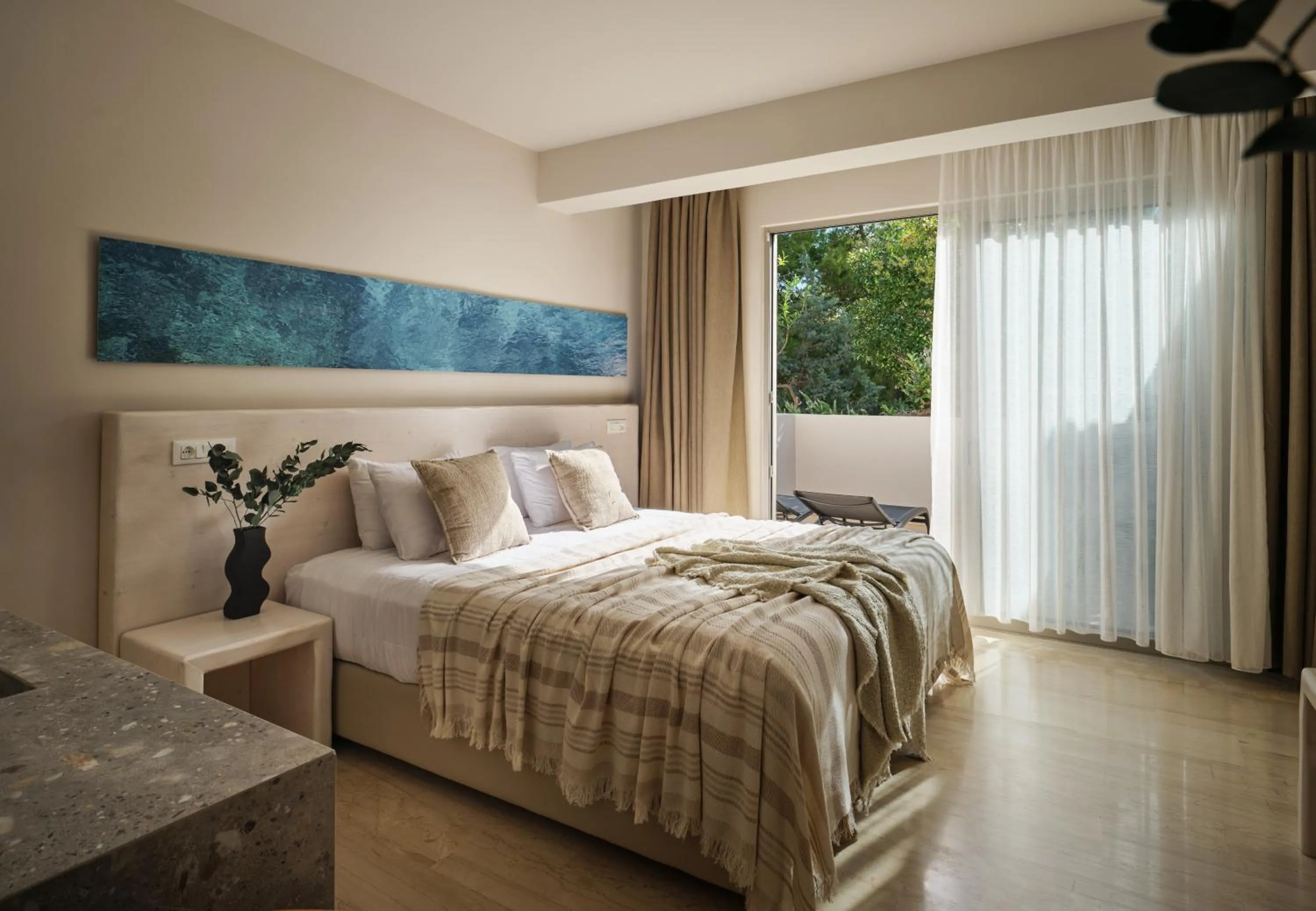 Balcony/Terrace, Bed in Ionian Hill Hotel