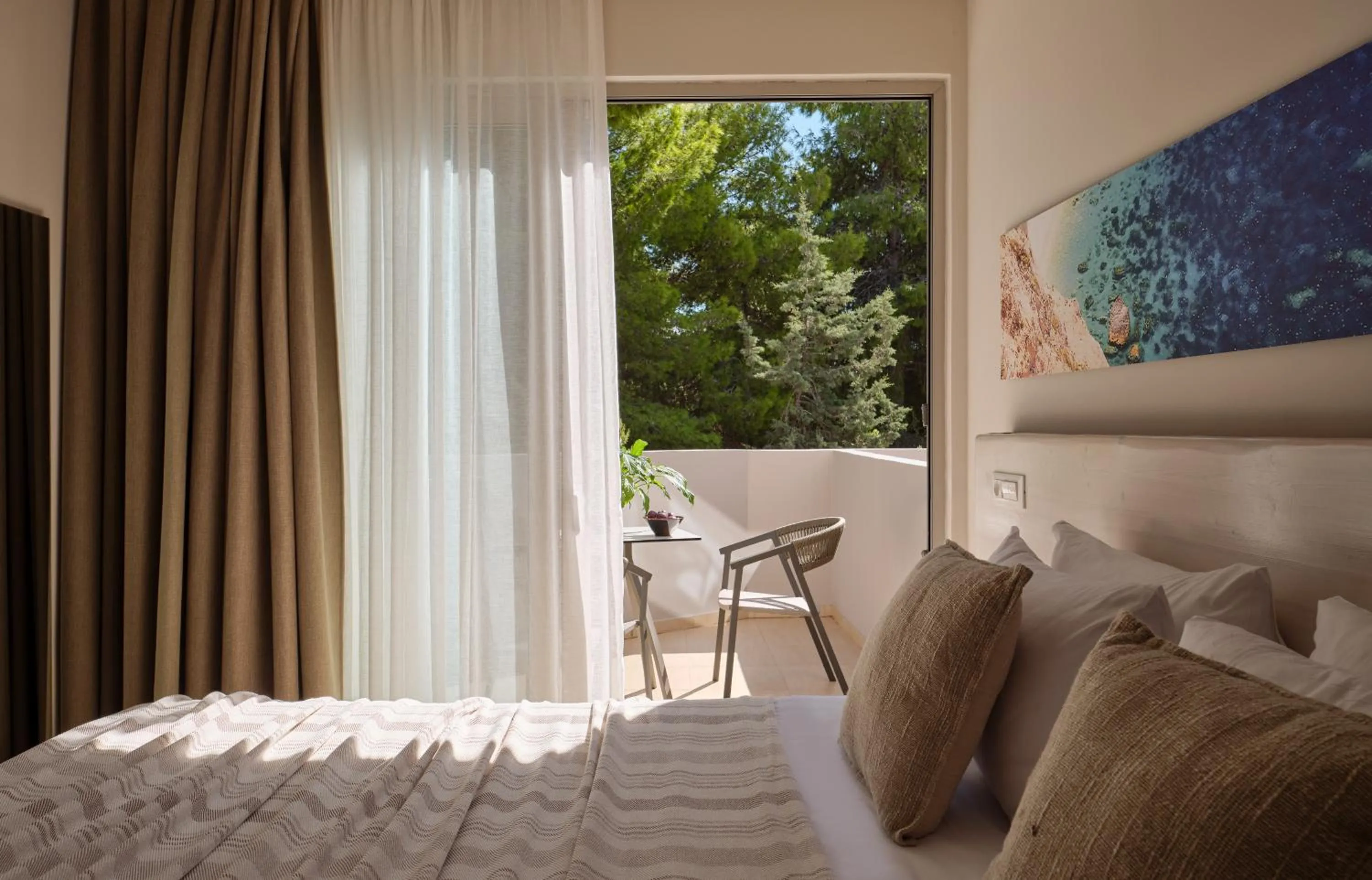 Balcony/Terrace, Bed in Ionian Hill Hotel