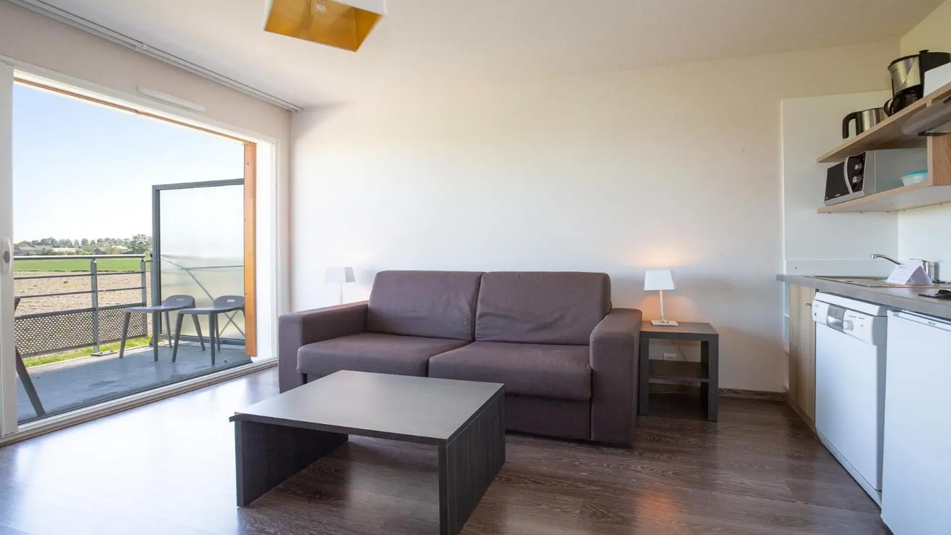 Living room in Vacancéole - Le Domaine du Mont - Mont St Michel Living room in Vacancéole - Le Domaine du Mont - Mont St Michel