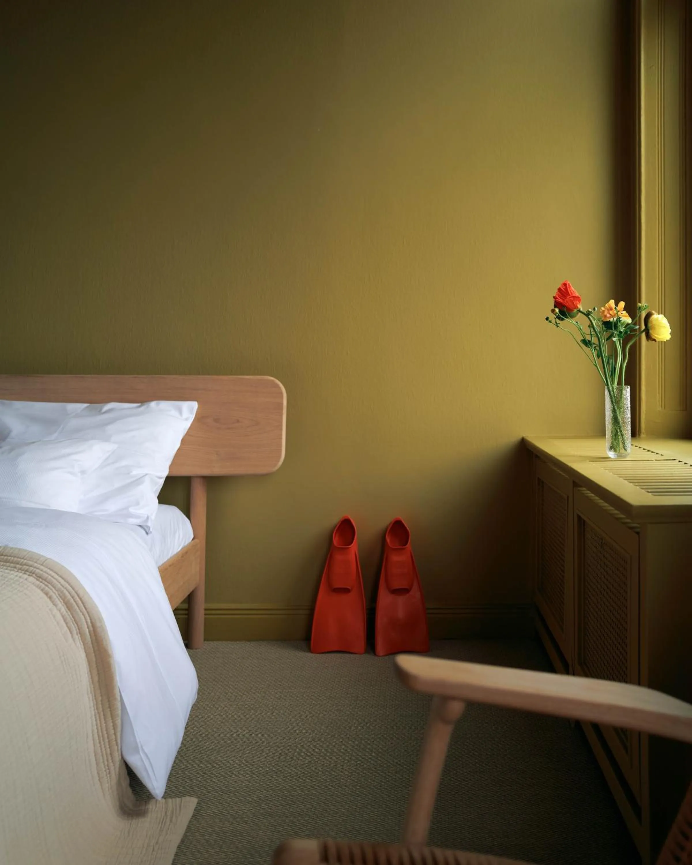 Decorative detail, Bed in stilwerk Strandhotel Blankenese