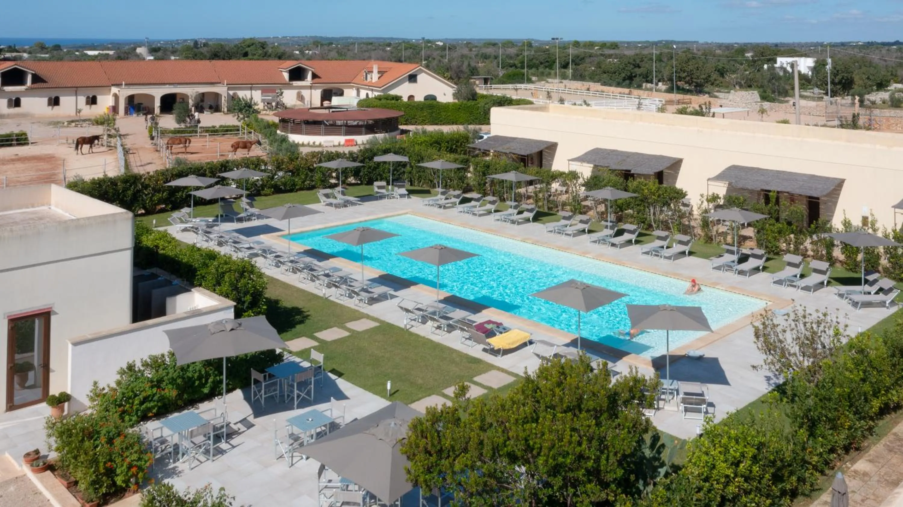 Swimming pool in Delle Rose, Hotel & Horse Riding