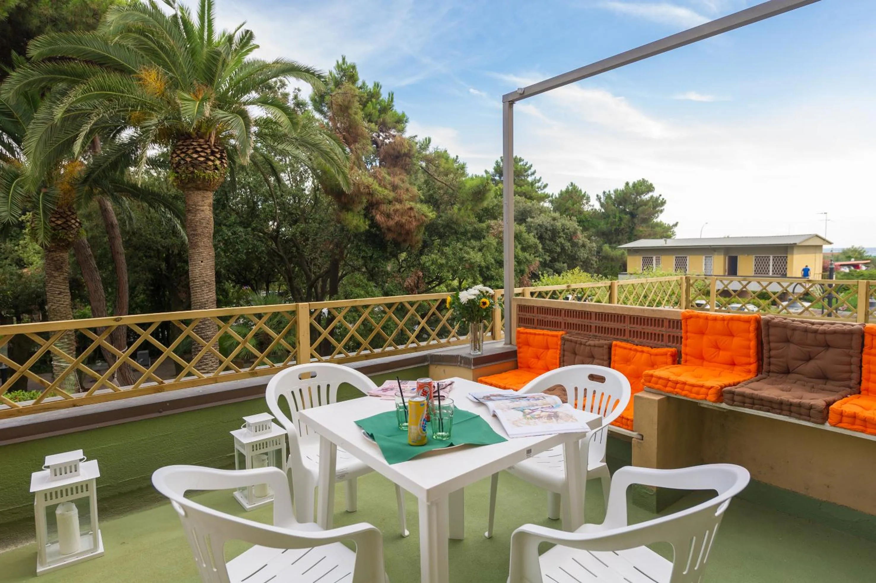 Balcony/Terrace in Albergo Battelli Only Adults