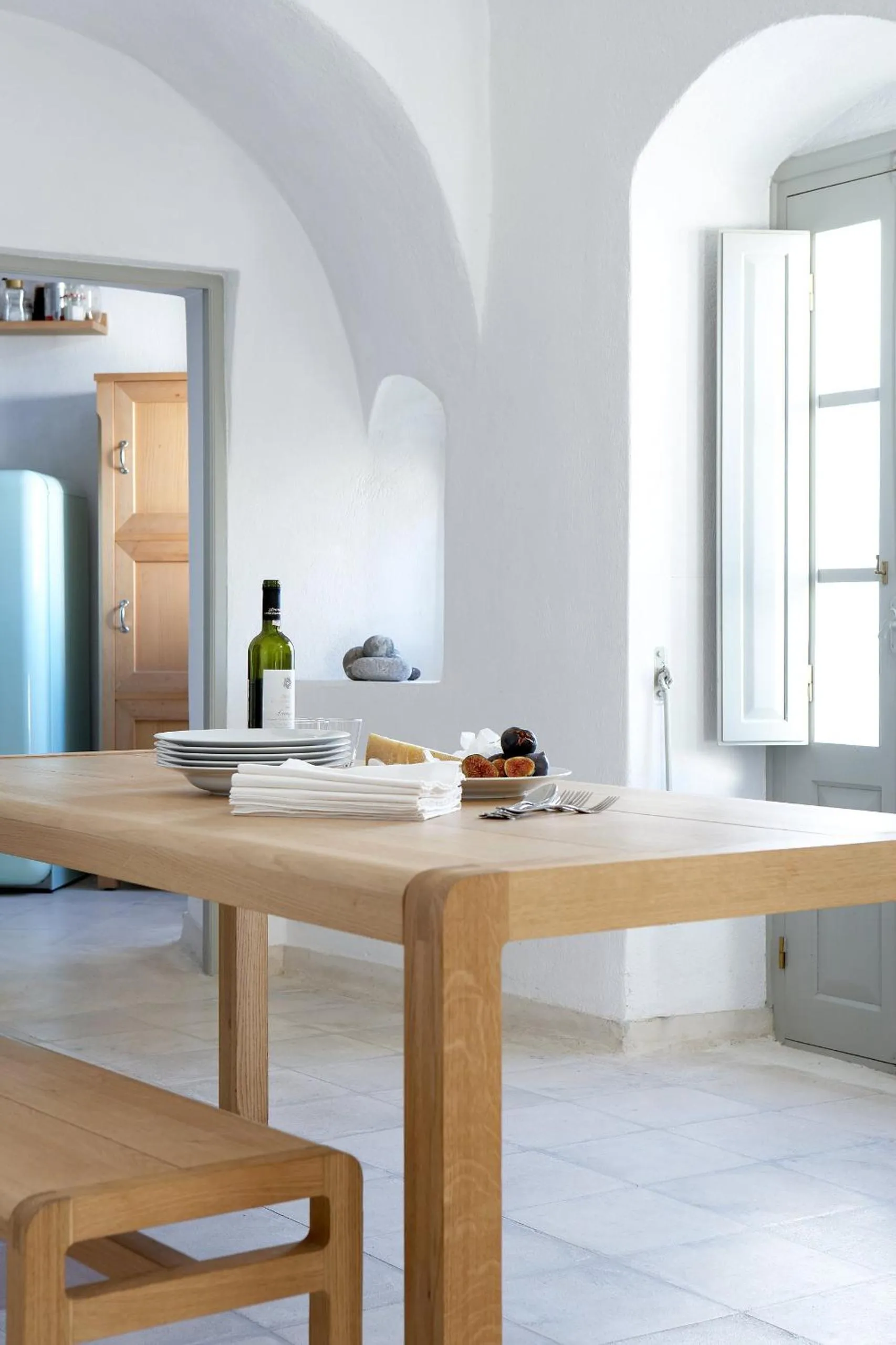 Dining area in Villa Fabrica Santorini
