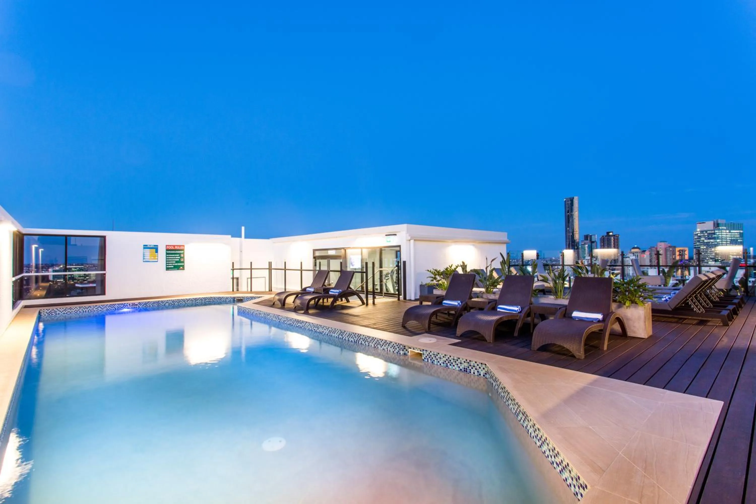 Pool view in Hotel Grand Chancellor Brisbane