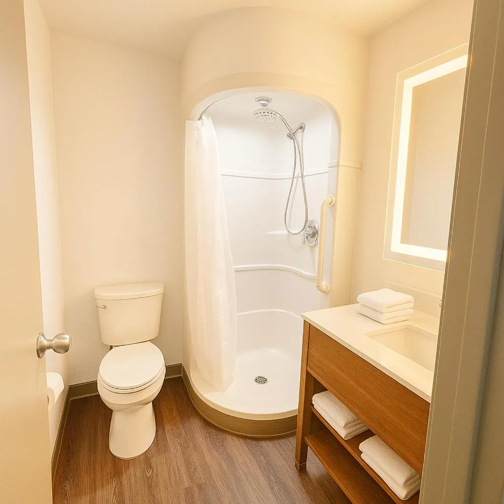 Bathroom in Days Inn by Wyndham Rock Springs