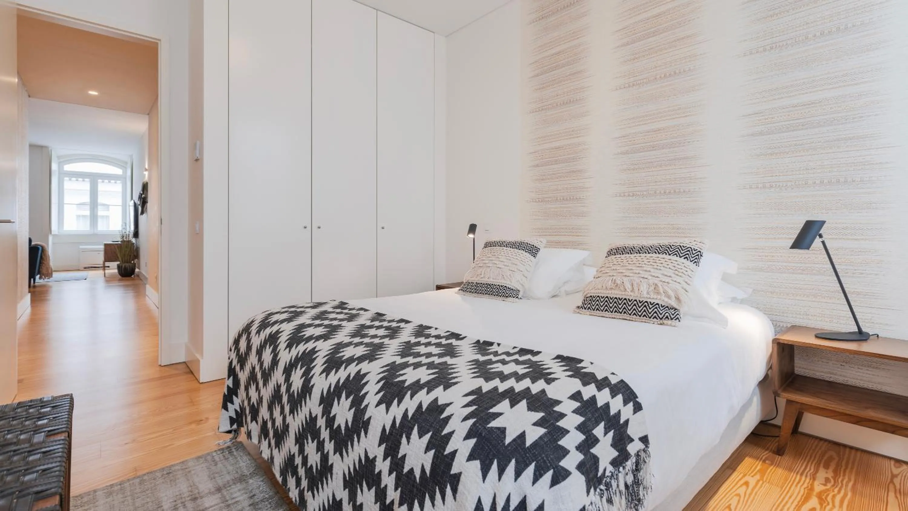 Bedroom, Bed in Downtown by the River Apartment by LovelyStay